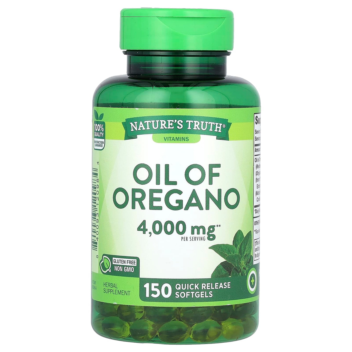 Nature's Truth, Vitamins, Oil Of Oregano, 2,000 mg, 150 Quick Release Softgels - Image 1