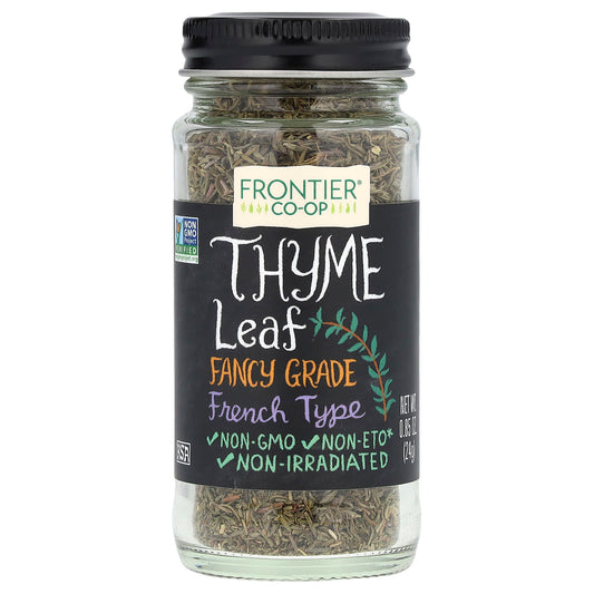 French Thyme Leaf, Fancy Grade, Non-GMO & Kosher, 0.85 oz by Frontier Co-op - Image 1