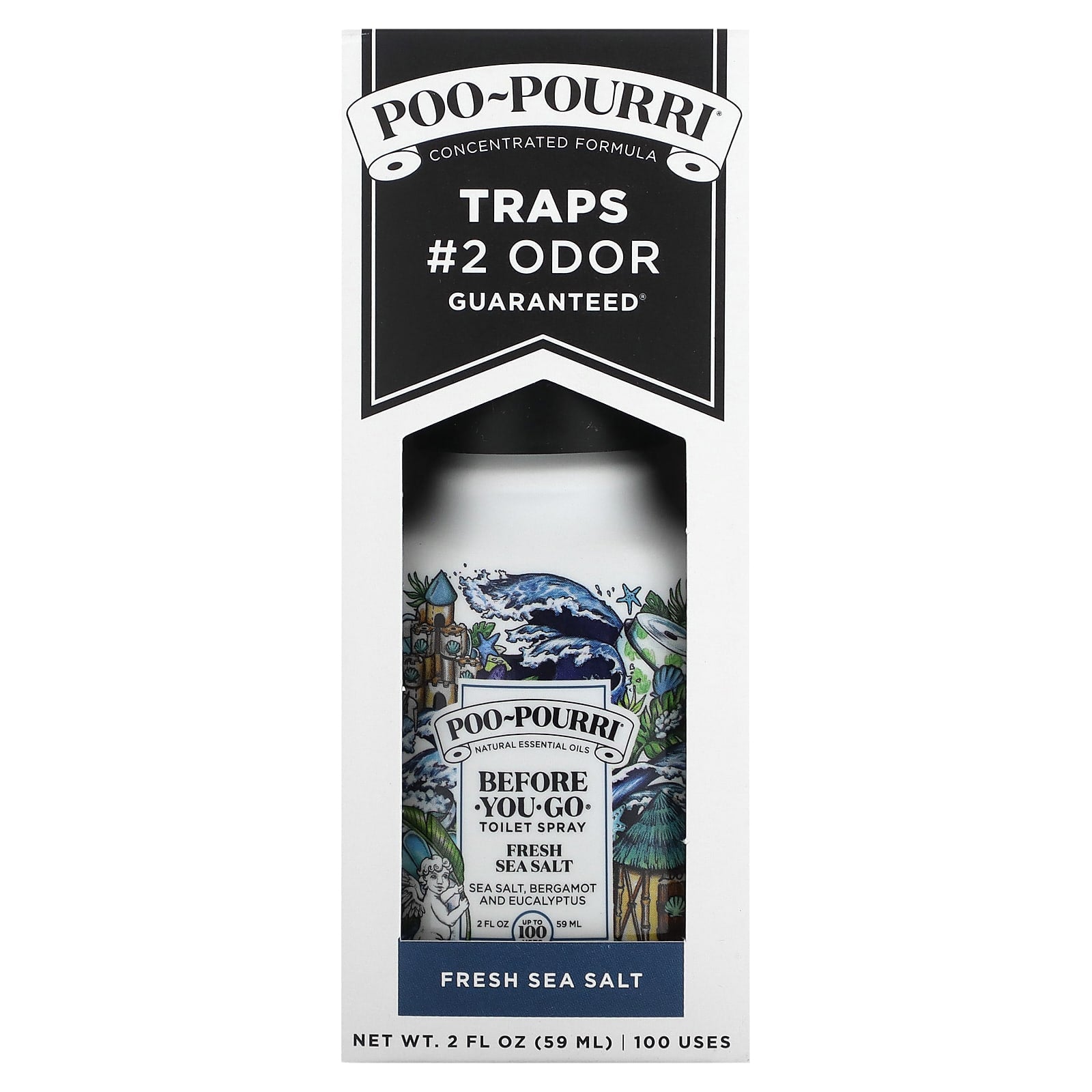 Poo-Pourri, Before-You-Go® Toilet Sprays, Fresh Sea Salt, 2 fl oz (59 ml) - Image 2
