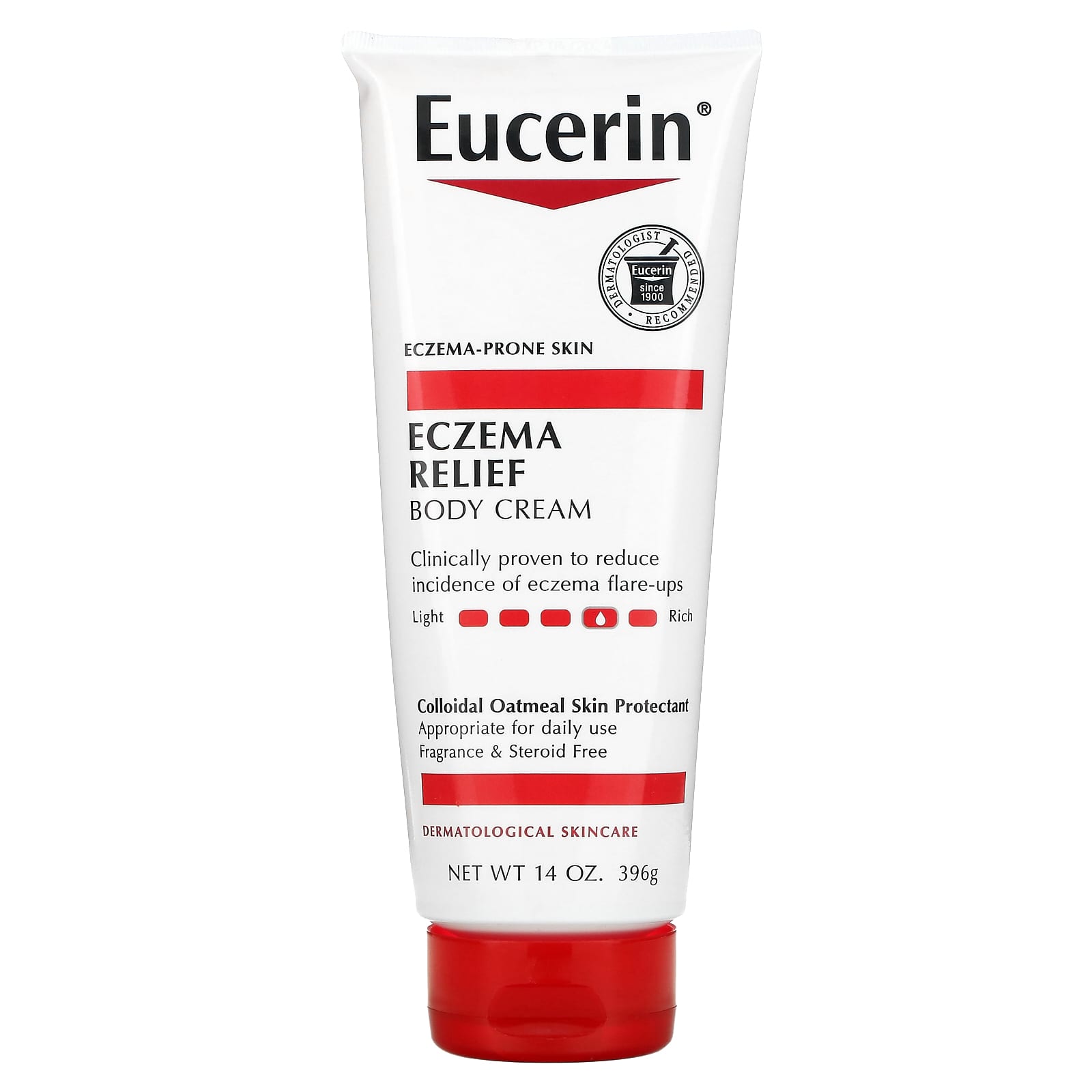 Eucerin Fragrance-Free Body Cream for Eczema Relief, 14 oz - Image 1