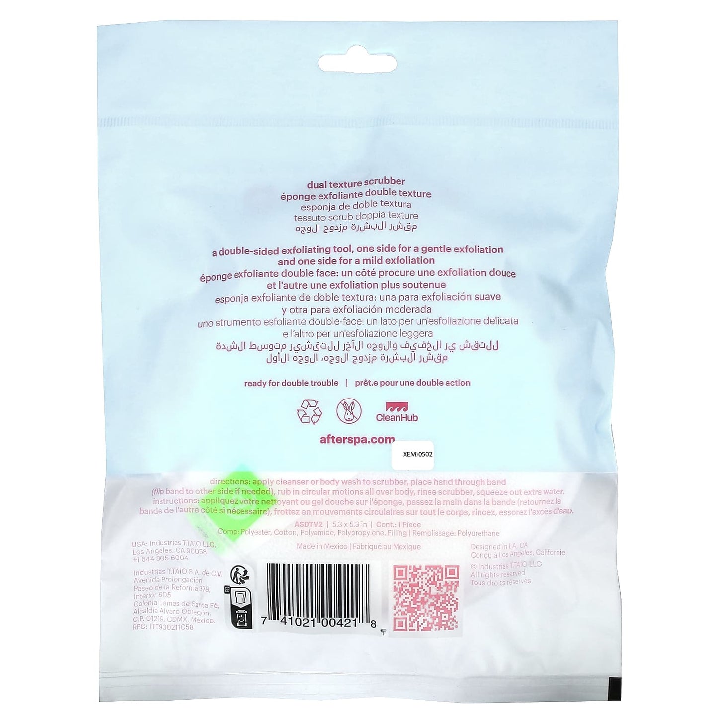 AfterSpa Dual Texture Scrubber for Smooth Skin, Gentle Exfoliation - Image 2