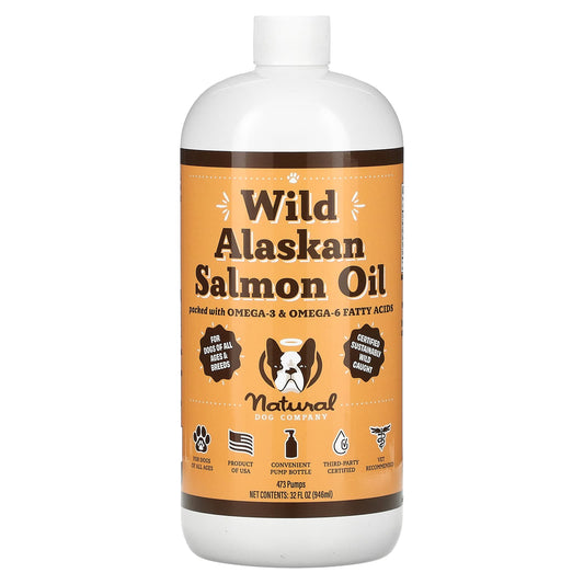 Natural Dog Company, Wild Alaskan Salmon Oil, For Dogs, All Ages , 32 fl oz (946 ml) - Image 1