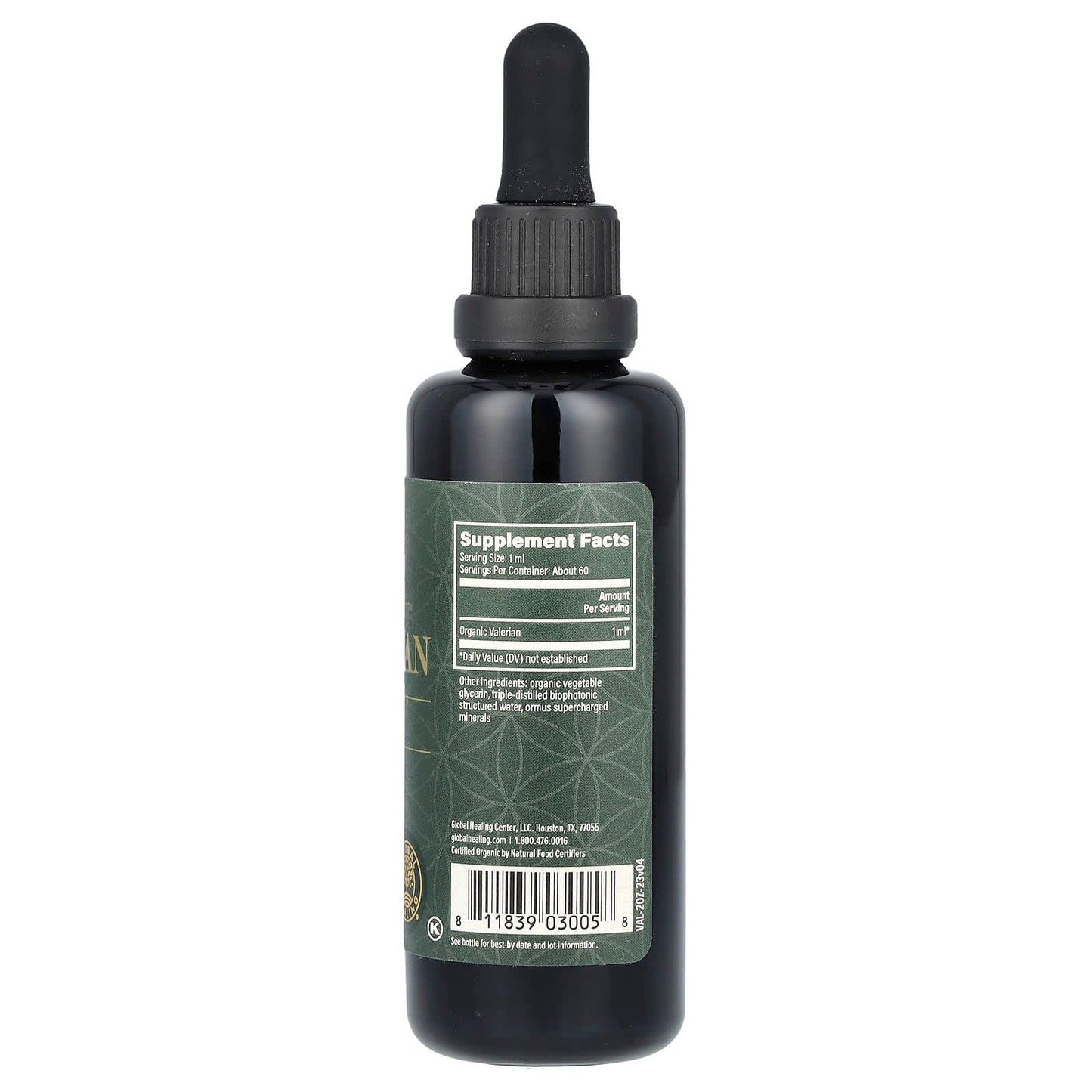 Global Healing Valerian Root for Deep Restful Sleep, 59.2 ml - Image 2