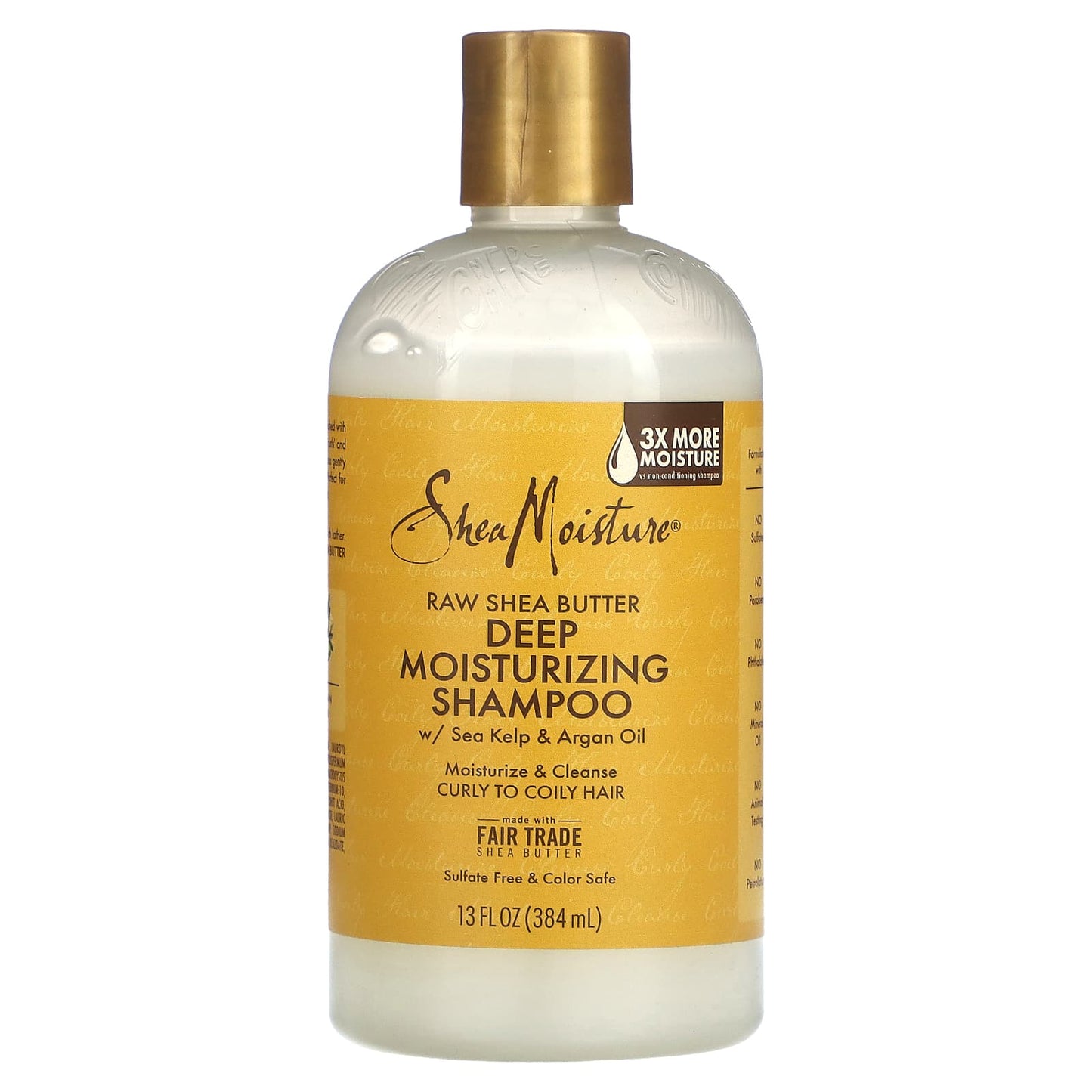 SheaMoisture, Raw Shea Butter, Deep Moisturizing Shampoo, Curly to Coily Hair, 13 fl oz (384 ml) - Image 1