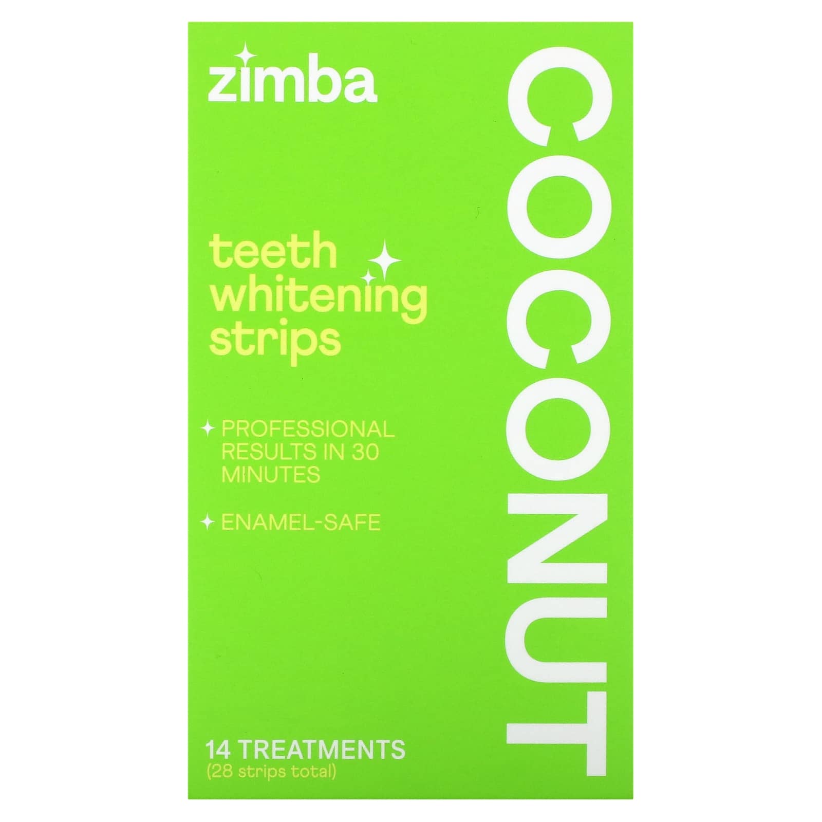 Zimba, Teeth Whitening Strips, Coconut, 14 Treatments - Image 2