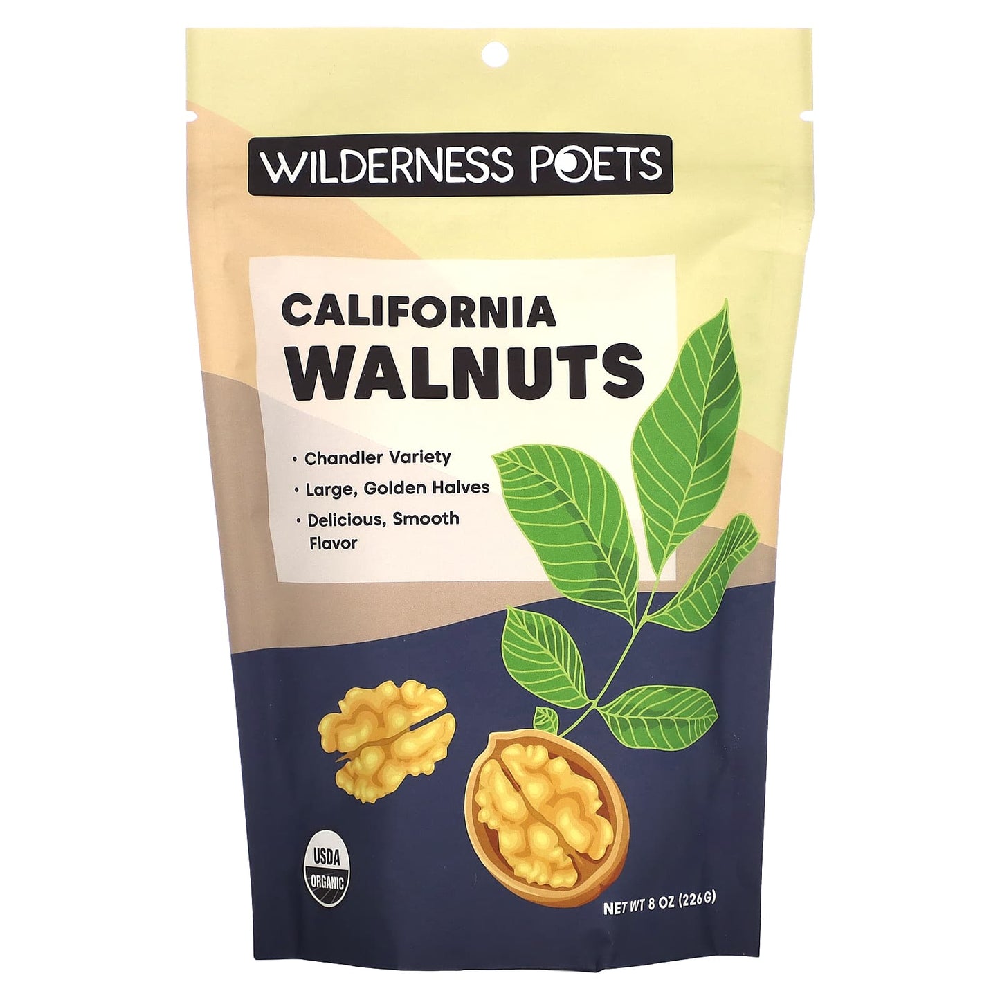 Wilderness Poets, Organic California Walnuts, 8 oz (226 g) - Image 1