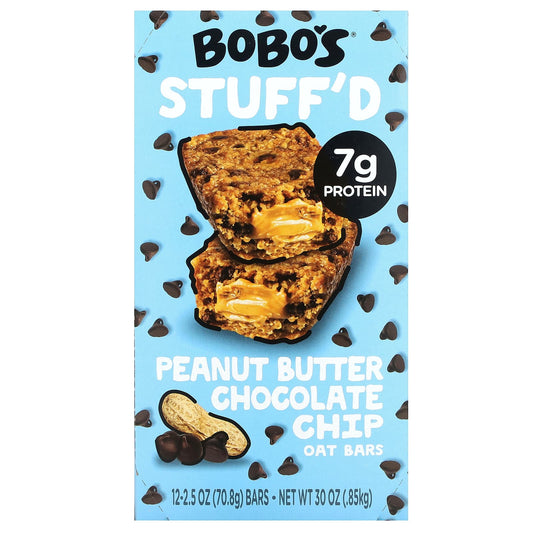 Peanut Butter Chocolate Chip Oat Bars | Gluten-Free, Vegan, 12-Pack - Image 1