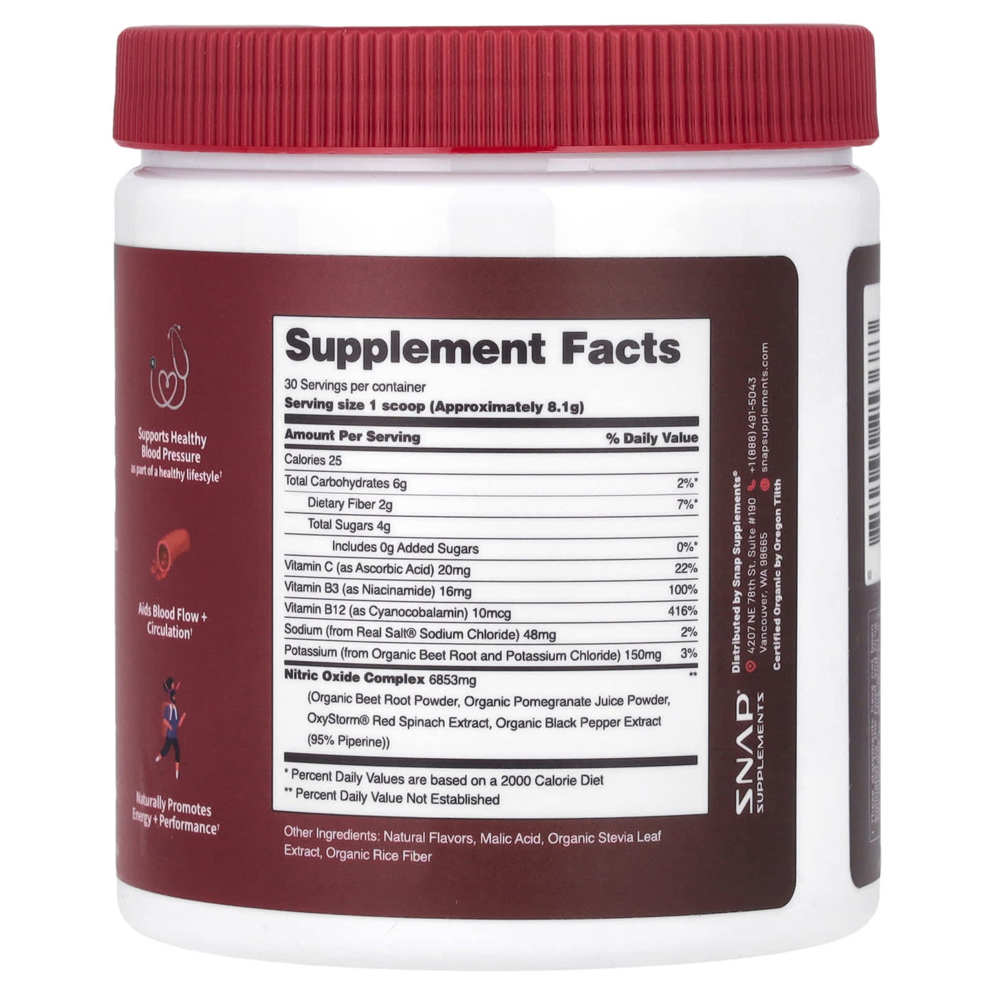 Snap Supplements, Heart Beets, Mixed Berry, 8.8 oz (250 g) - Image 2