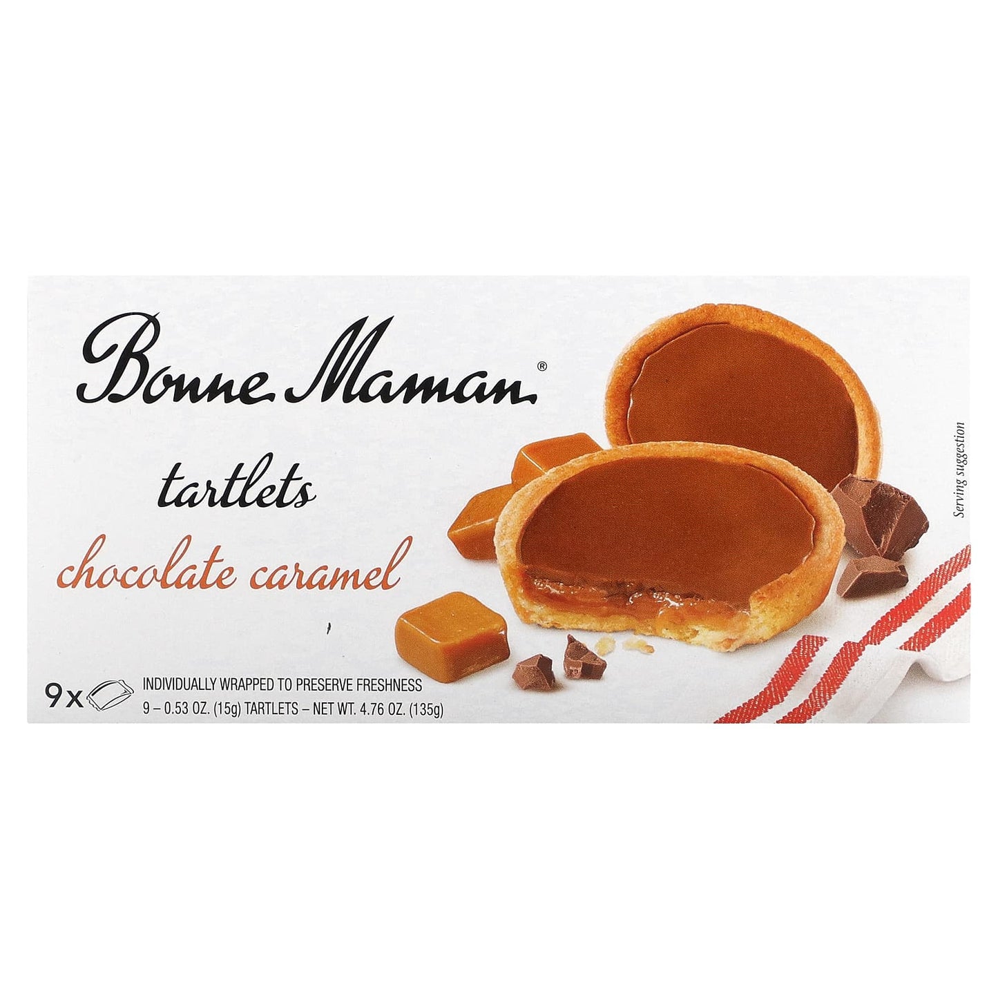 Individually Wrapped Chocolate Caramel Tartlets by Bonne Maman - Image 1