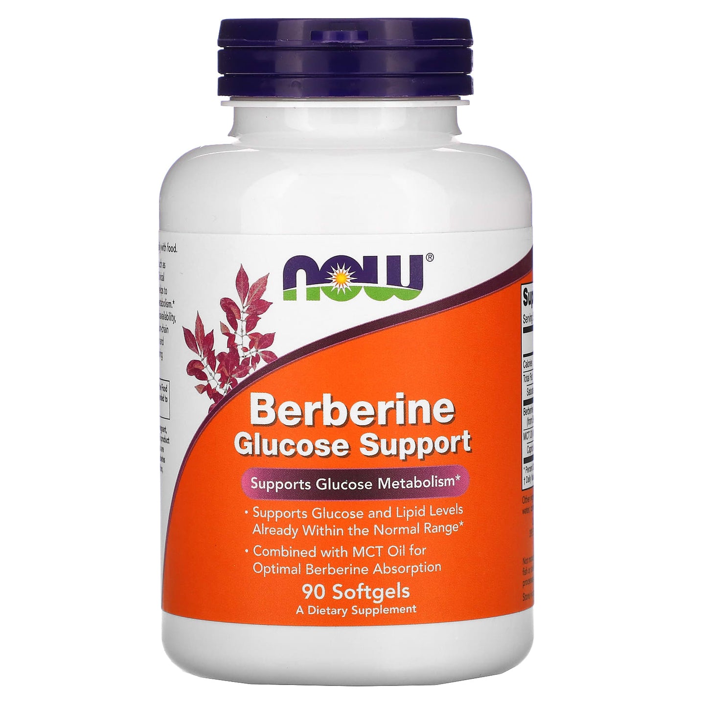 NOW Foods, Berberine Glucose Support, 90 Softgels - Image 1