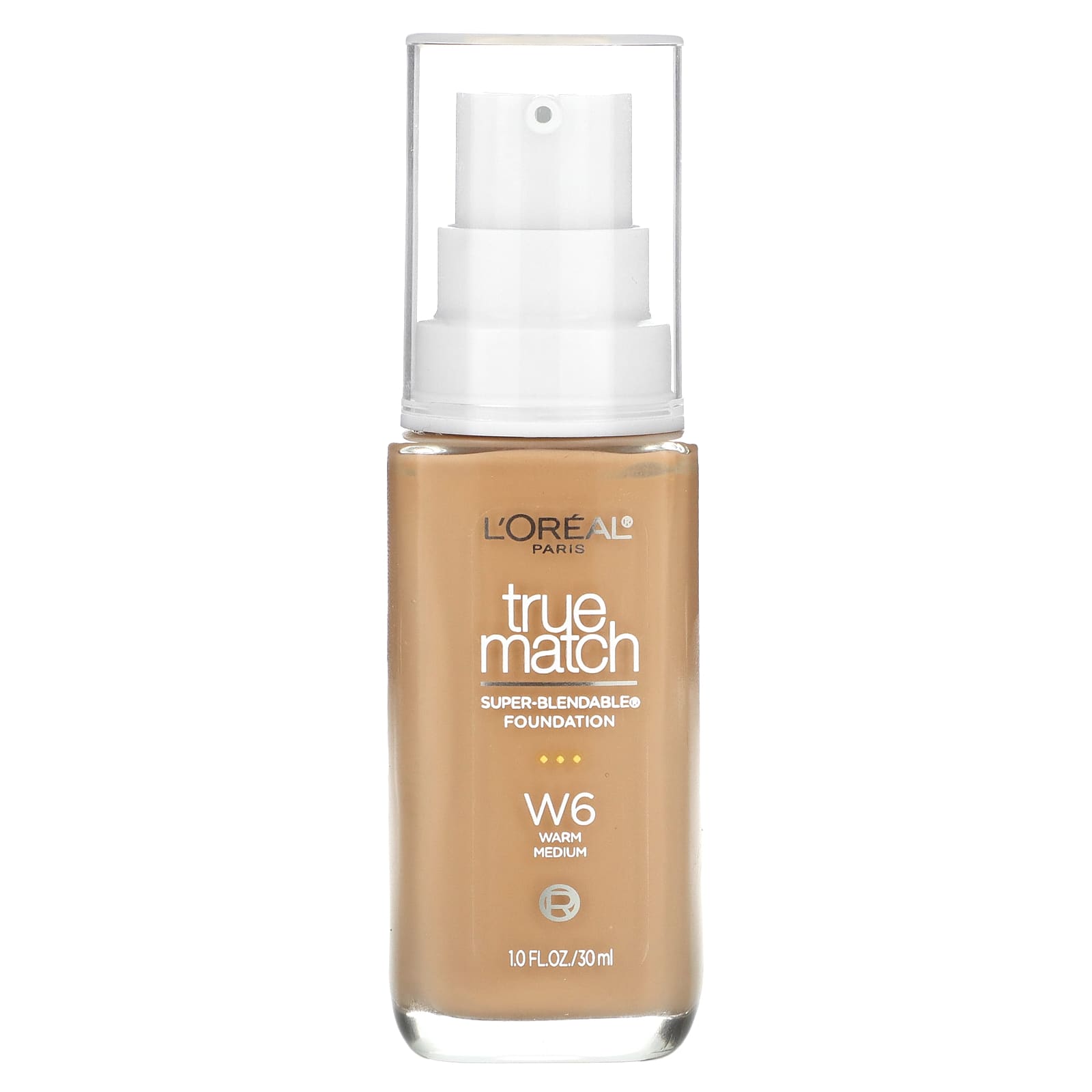 L'Oréal, True Match, Super-Blendable Foundation, W6 Warm Medium, 1 fl oz (30 ml) - Image 1