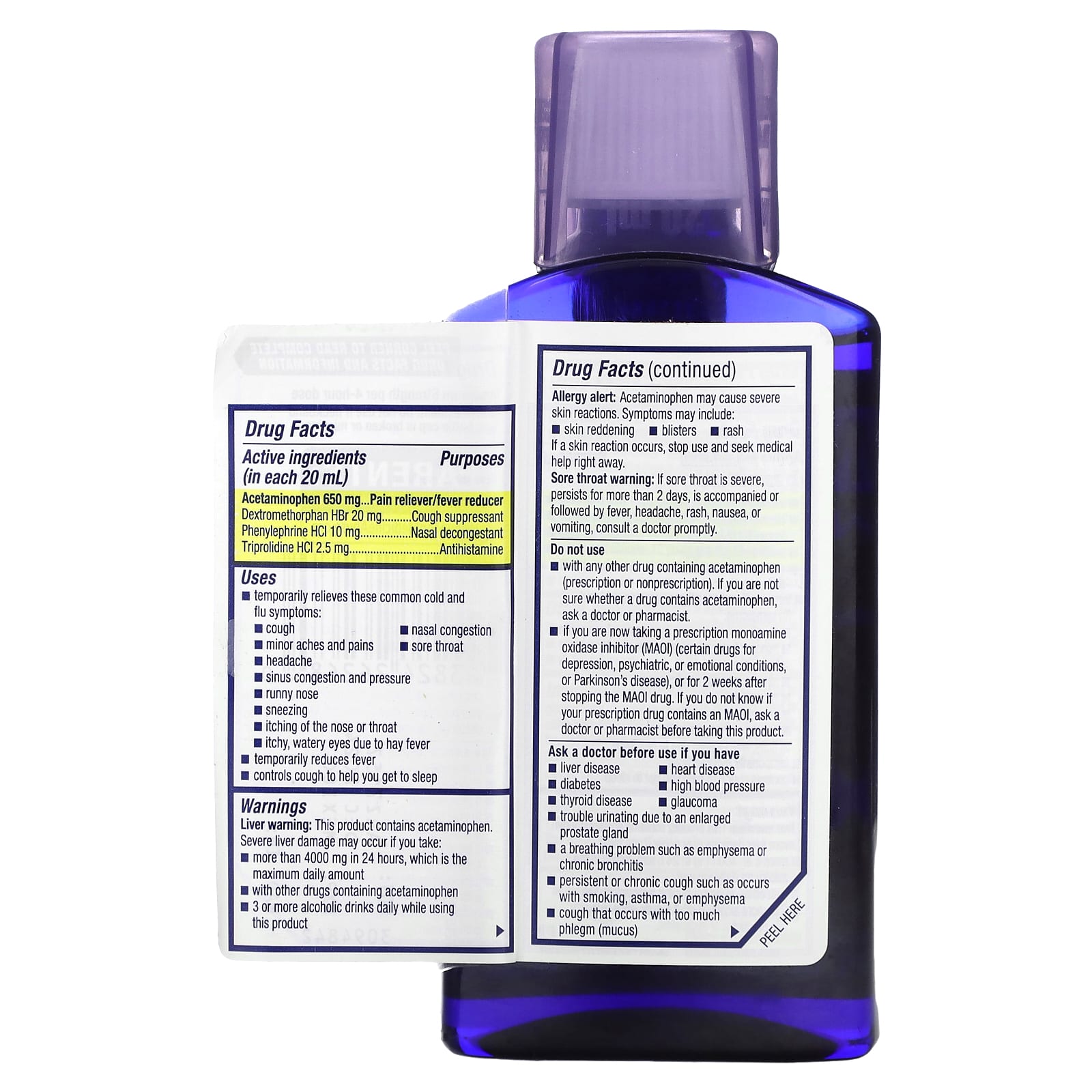 Mucinex, Nightshift, Sinus, Ages 12+, 6 fl oz (180 ml) - Image 2