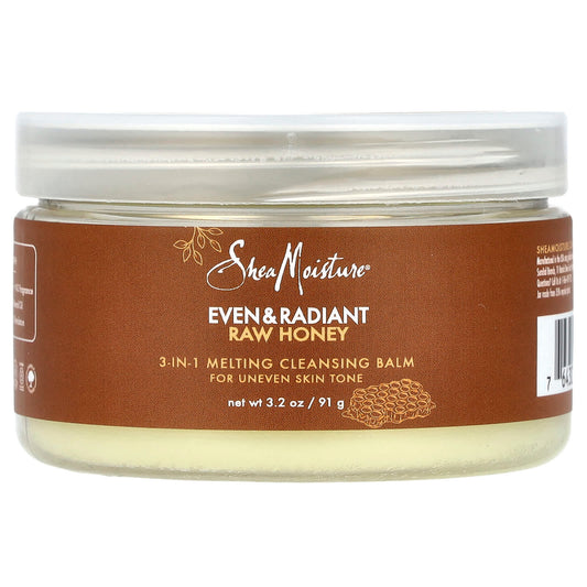SheaMoisture, Even & Radiant Raw Honey, 3-In-1 Melting Cleansing Balm, 3.2 oz (91 g) - Image 1