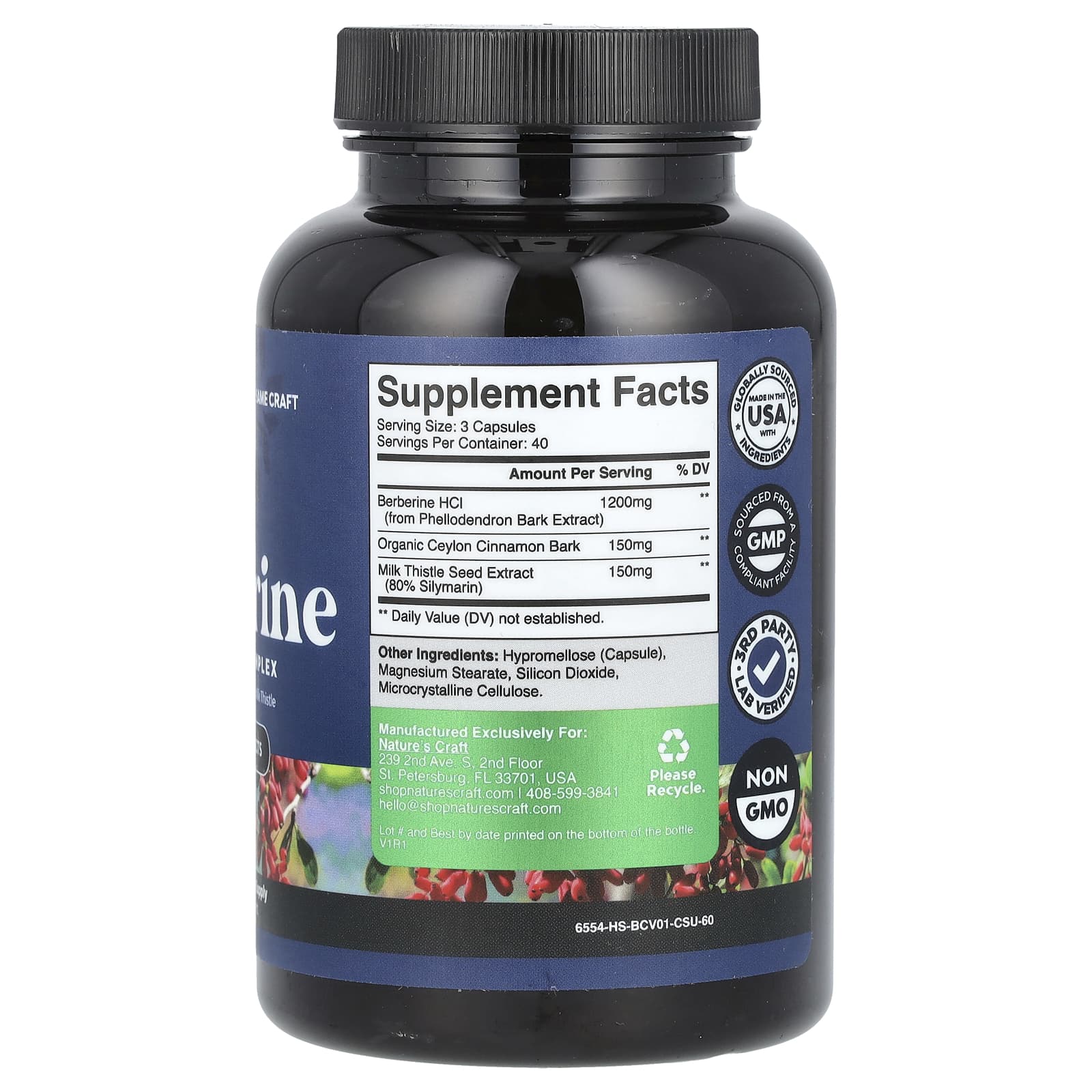 Nature's Craft, Berberine, 120 Capsules - Image 2