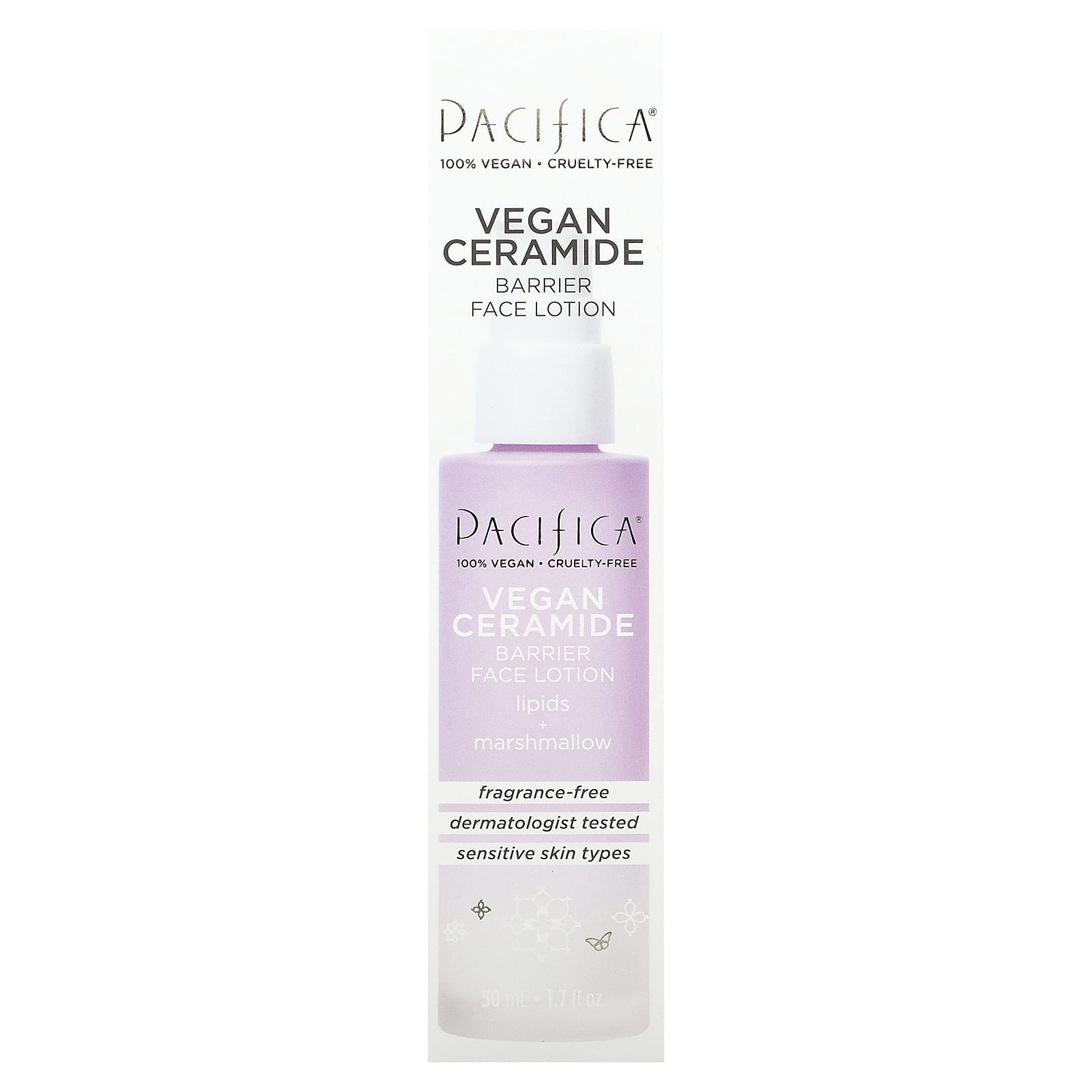Pacifica, Vegan Ceramide, Barrier Face Lotion, Fragrance Free, 1.7 fl oz (50 ml) - Image 2