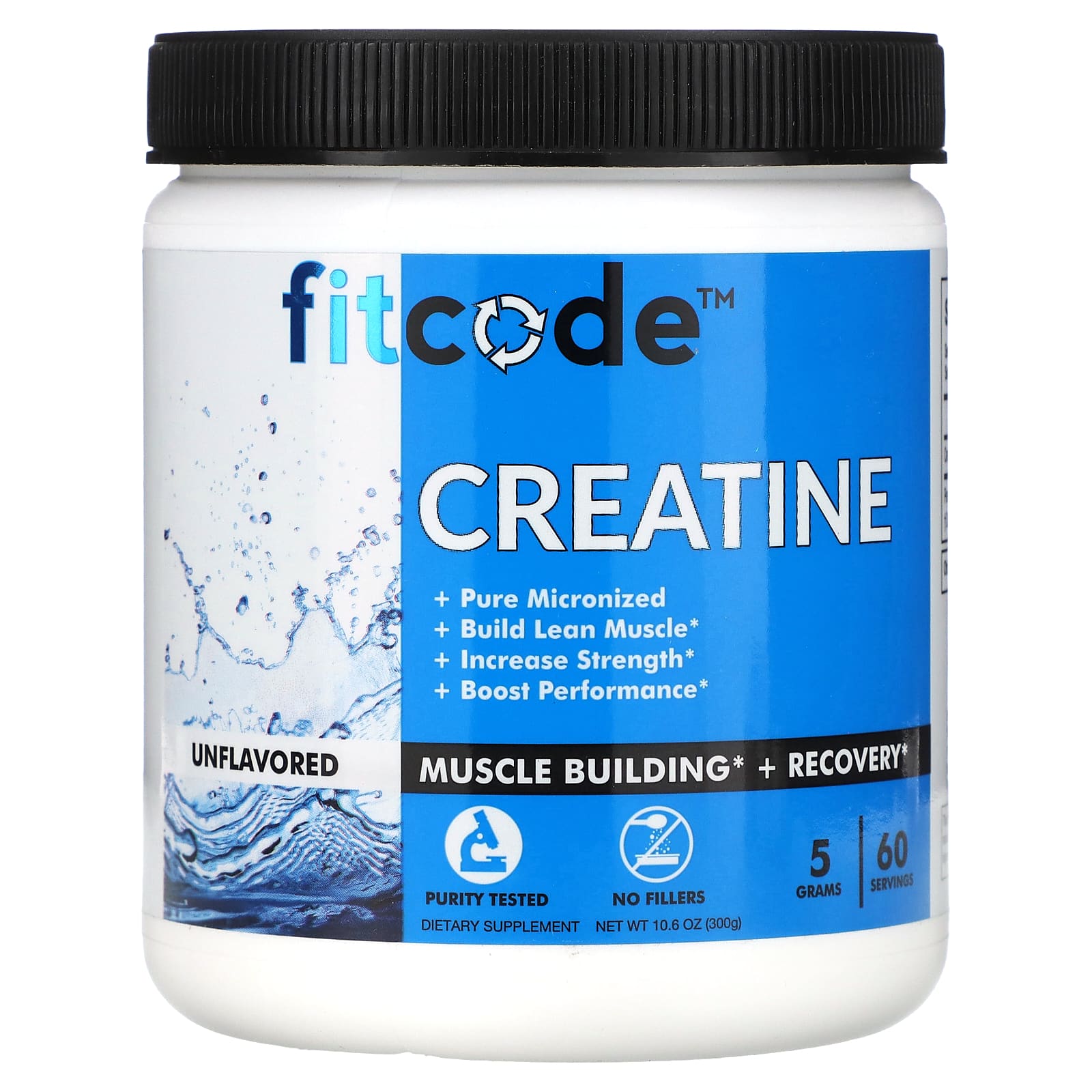 Build Lean Muscle with FitCode Creatine - 10.6 oz - Image 1