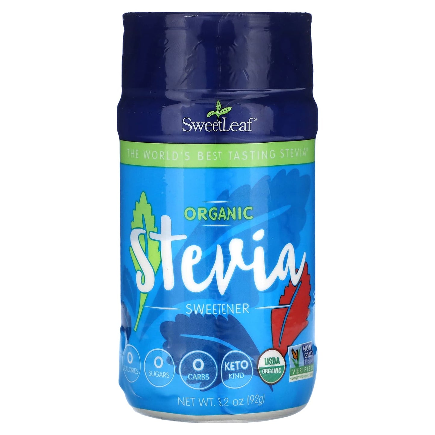 SweetLeaf Stevia, Organic Stevia Sweetener, 3.2 oz (92 g) - Image 1