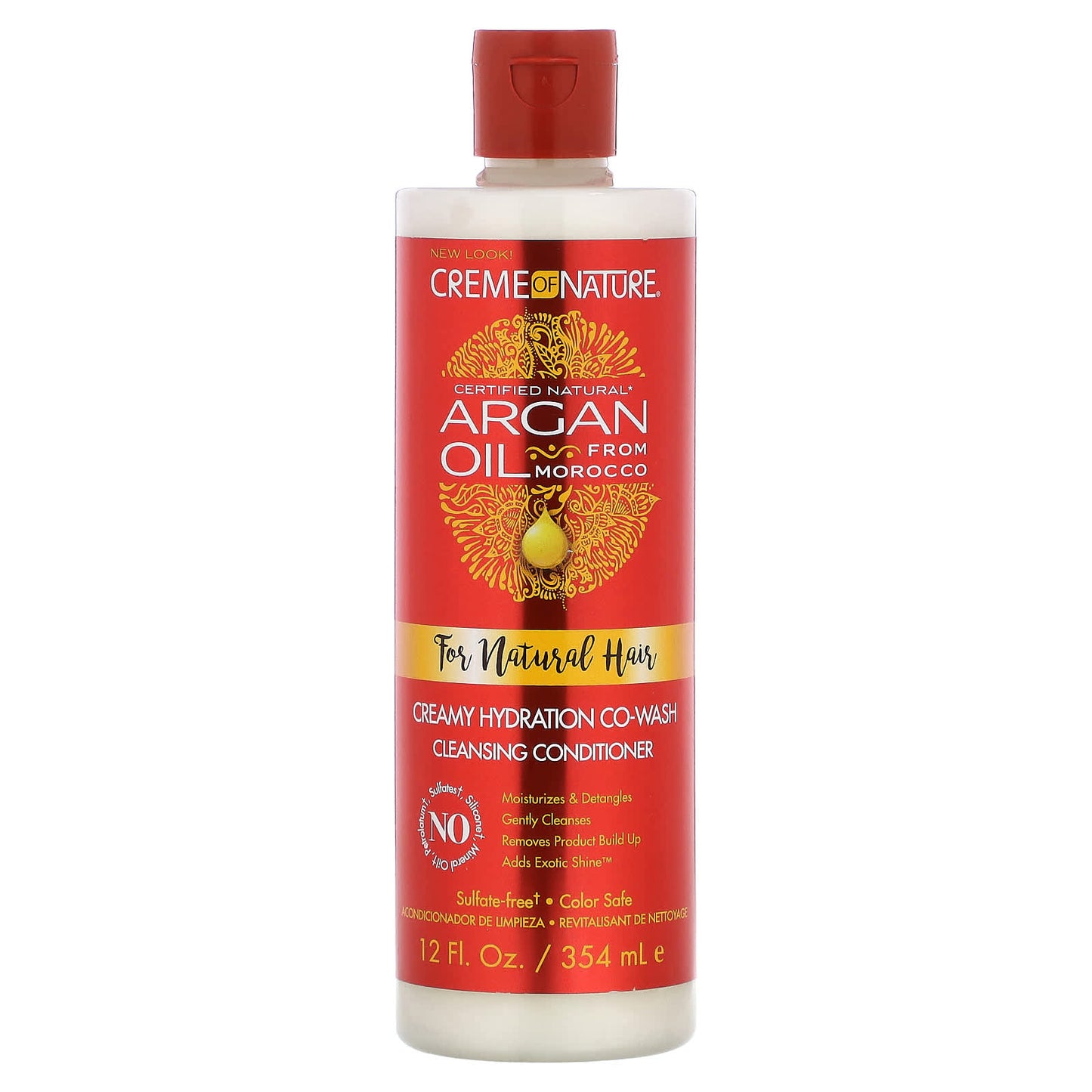 Certified Natural Argan Oil Co-Wash for Thick Curly Hair - 12 fl oz - Image 1