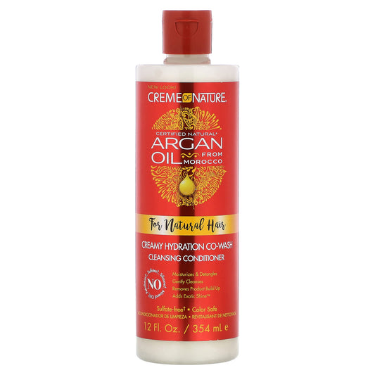 Certified Natural Argan Oil Co-Wash for Thick Curly Hair - 12 fl oz - Image 1