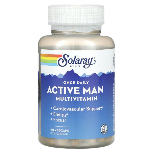 Solaray, Once Daily Active Man Multivitamin, 90 VegCaps - Image 1