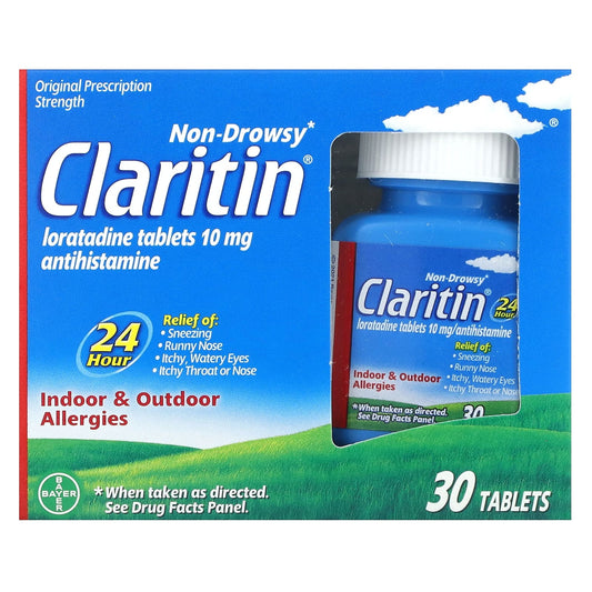 Claritin Non-Drowsy 24-Hour Allergy Relief Tablets (10mg, 30-Count) - Image 1