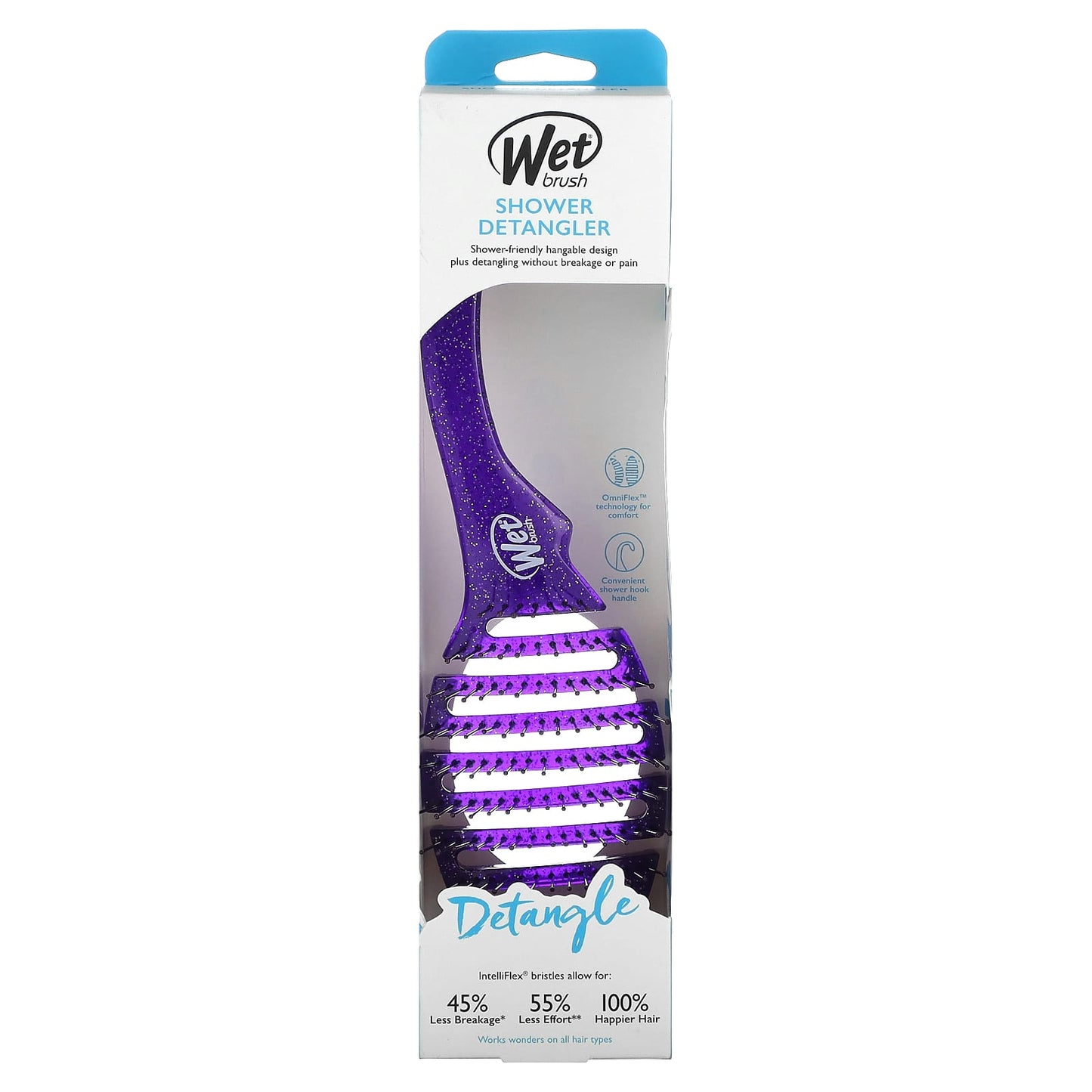 Wet Brush, Shower Detangler Brush, Purple, 1 Brush - Image 2