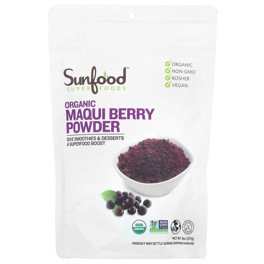 Sunfood, Organic Maqui Berry Powder, 8 oz (227 g) - Image 1