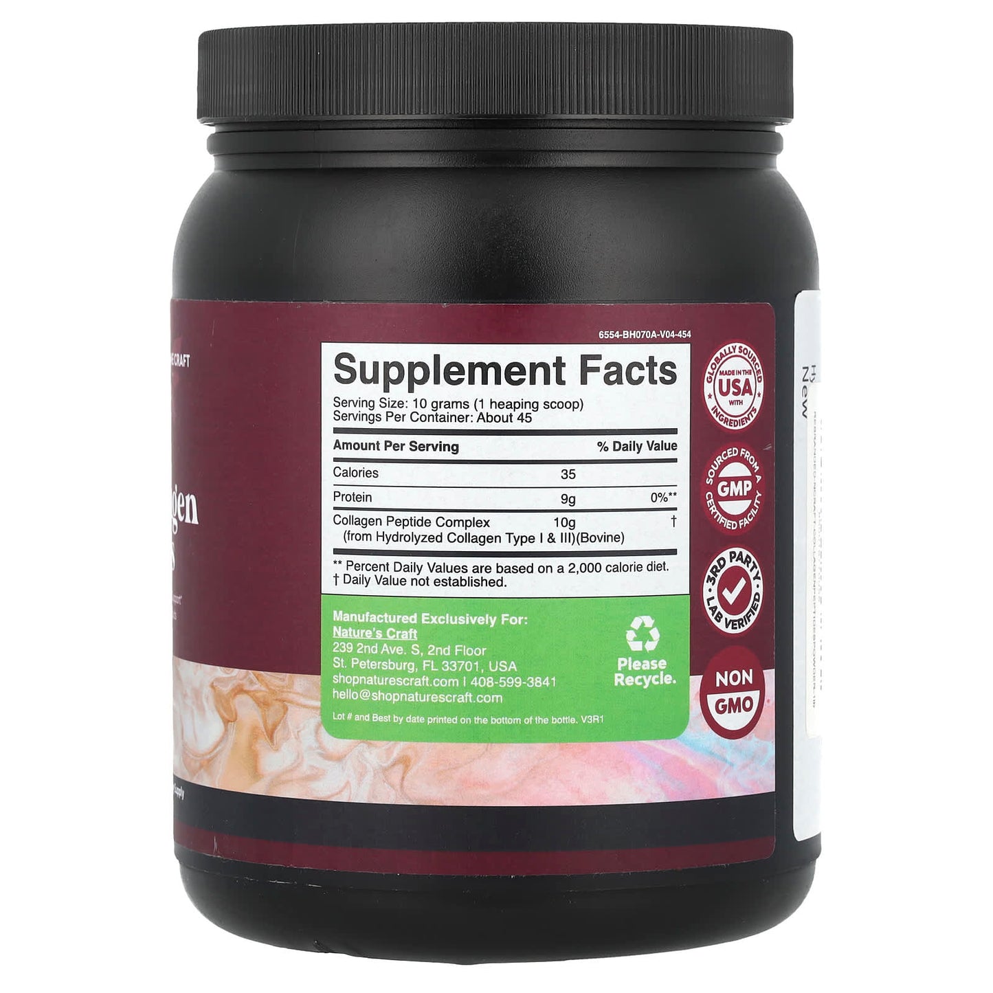 Nature's Craft, Multi Collagen Peptides, Unflavored, 16 oz (454 g) - Image 2