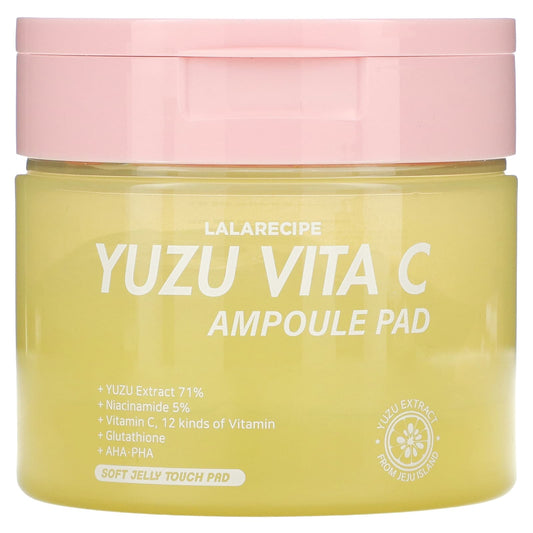 Lalarecipe, Yuzu Vita C Ampoule Pad, Illuminating Beauty Mask, 80 Pads, 5.07 fl oz (150 ml) - Image 1