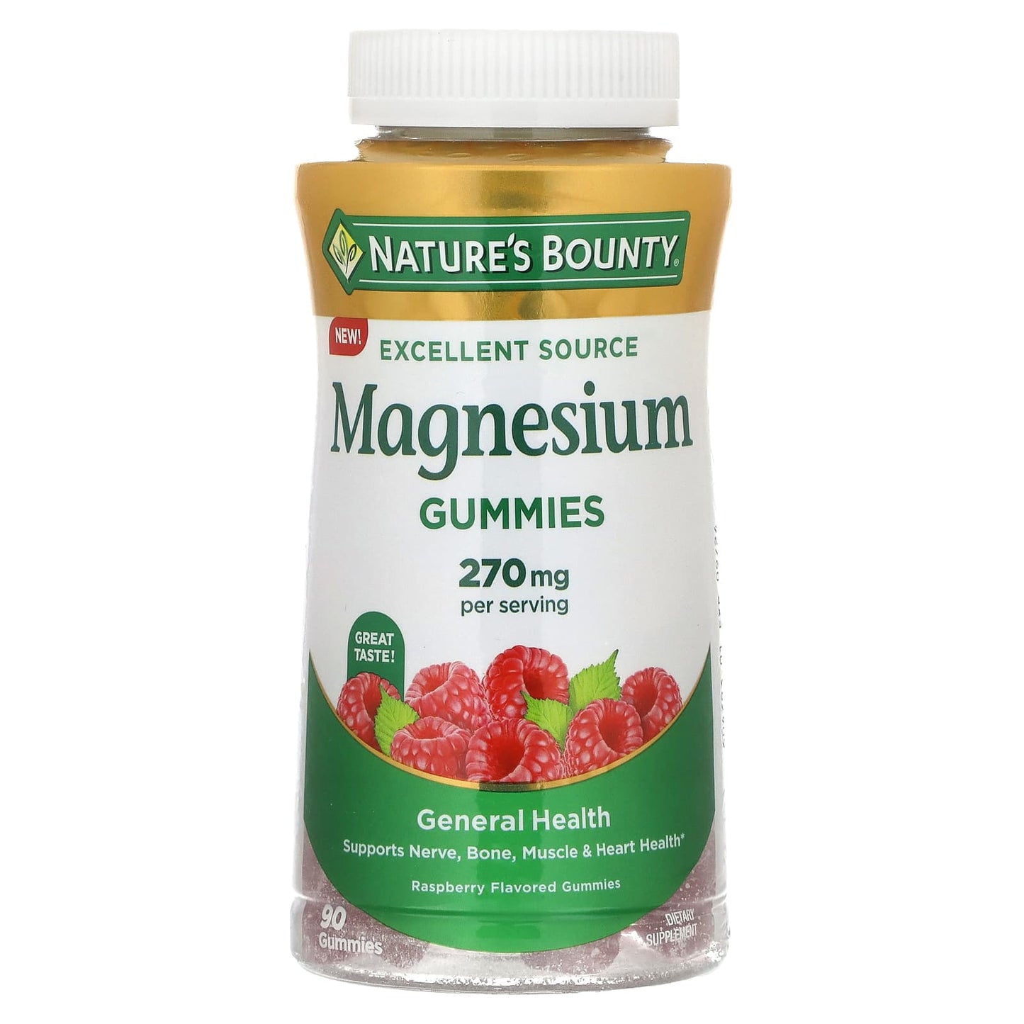 Nature's Bounty, Magnesium Gummies, Raspberry, 90  Gummies - Image 1