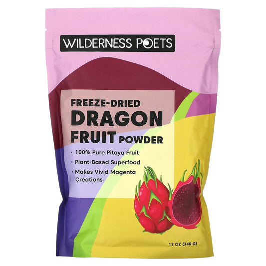Wilderness Poets, Freeze Dried Dragon Fruit Powder, 12 oz (340 g) - Image 1