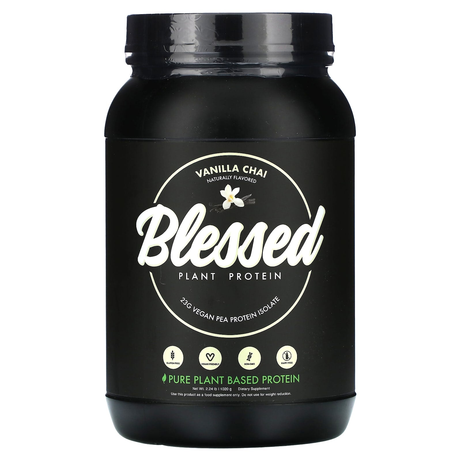 Premium Vanilla Chai Plant-Based Protein by Blessed - 2.24 lbs - Image 1