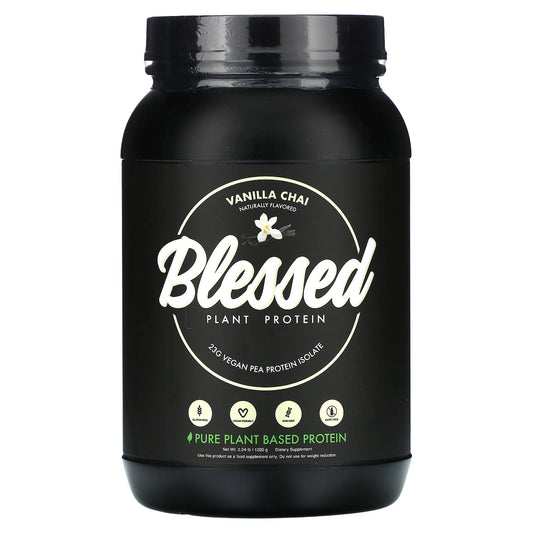 Premium Vanilla Chai Plant-Based Protein by Blessed - 2.24 lbs - Image 1