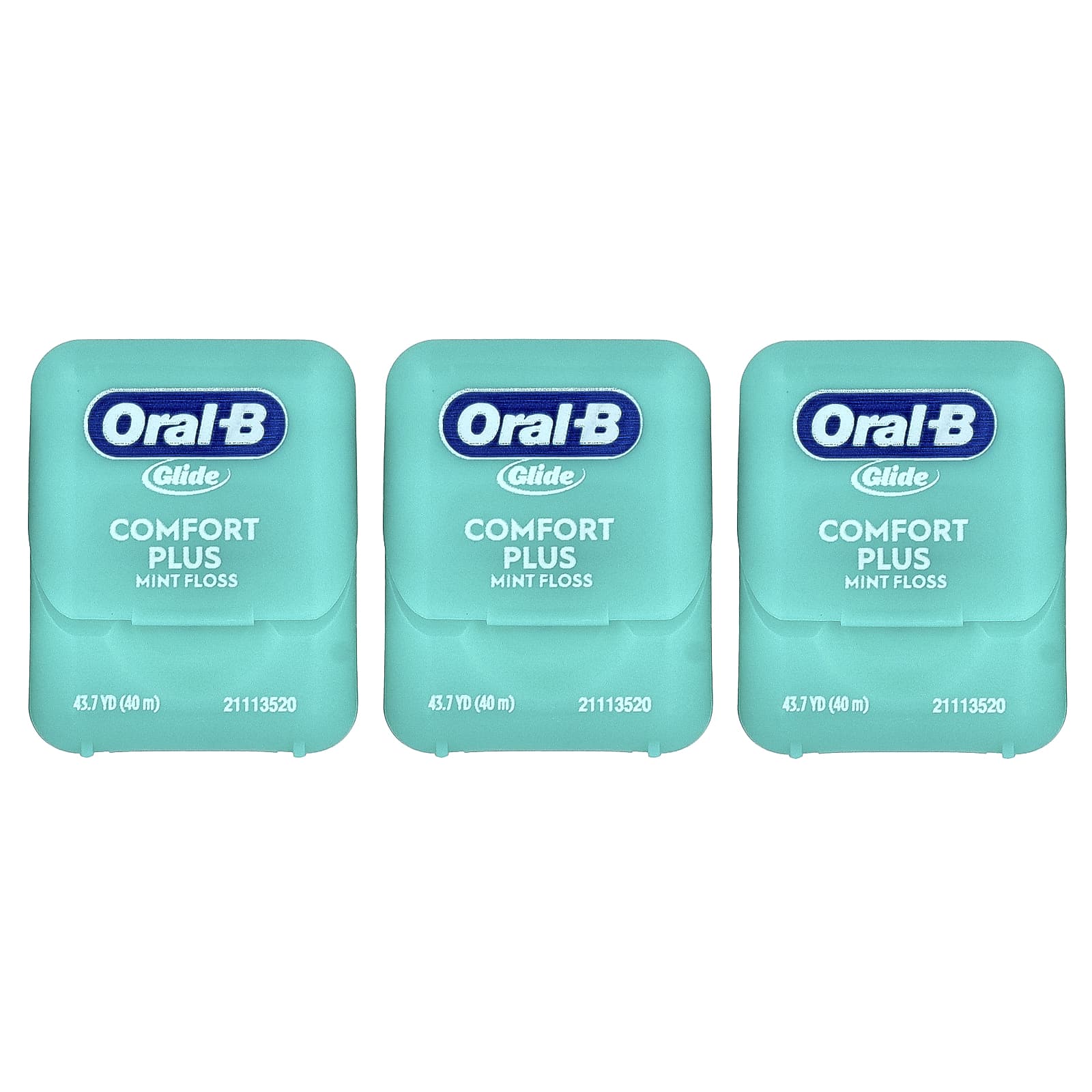 Oral-B, Glide, Comfort Plus Floss, Mint, 3 Pack, 43.7 yd (40 m) Each - Image 1