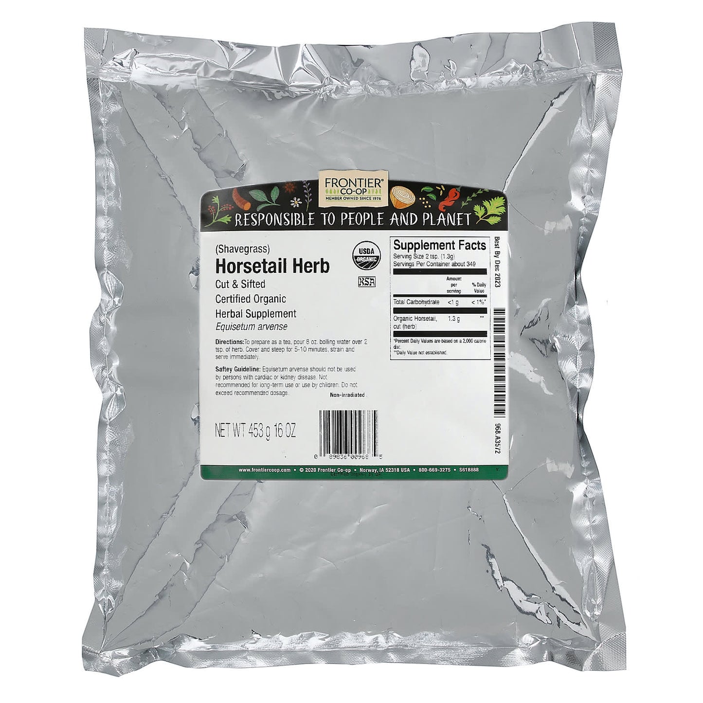 Organic Horsetail Herb for Tea, 16 oz, Non-Irradiated, Kosher - Image 2