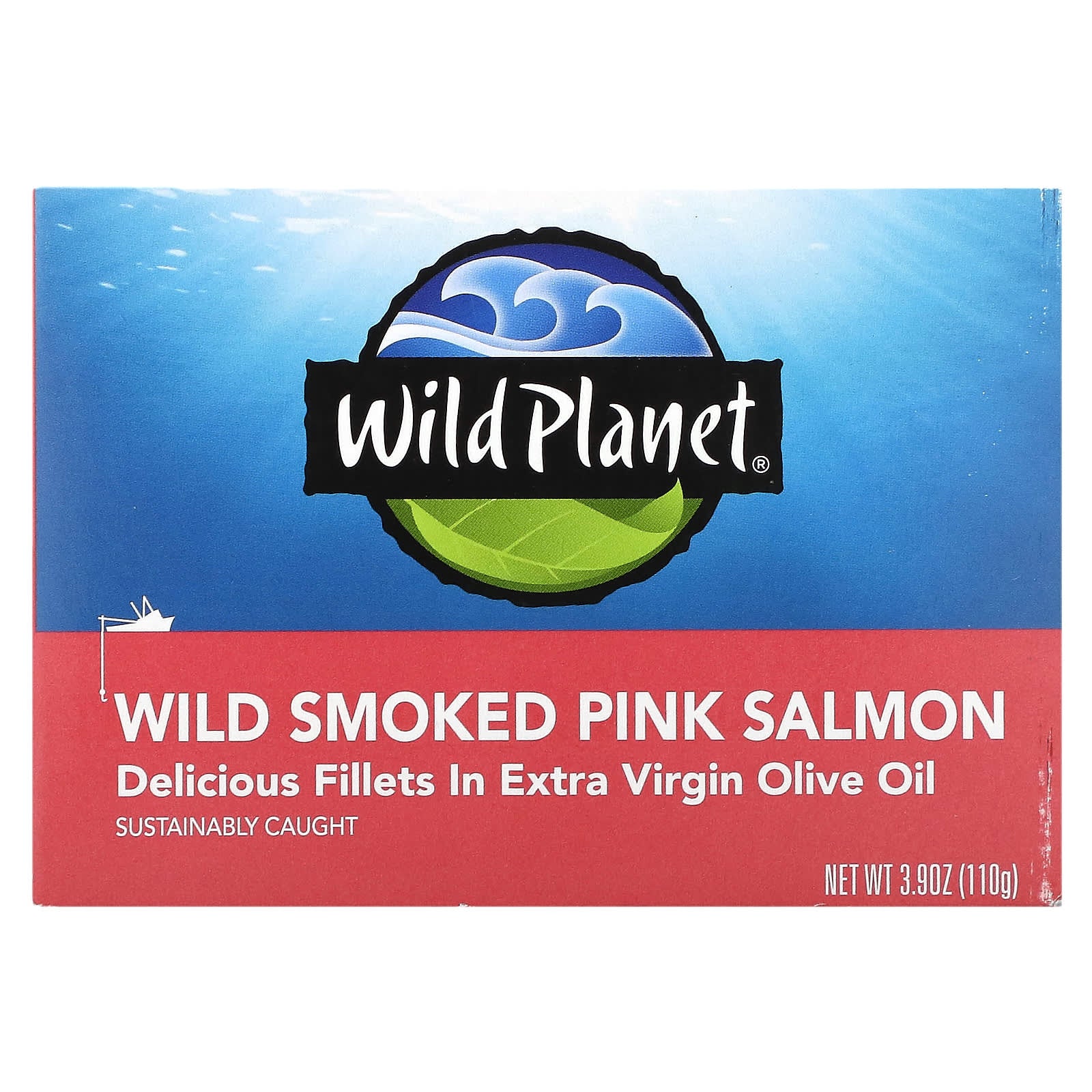 Wild Planet, Wild Smoked Pink Salmon, 3.9 oz (110 g) - Image 1