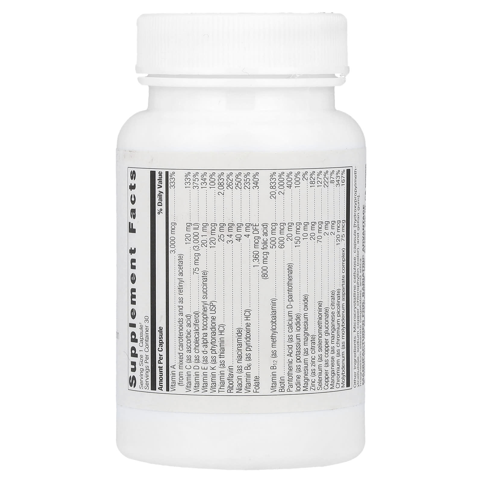 Bariatric Multivitamin for Gastric Sleeve and Bypass Patients - 30 Capsules - Image 2