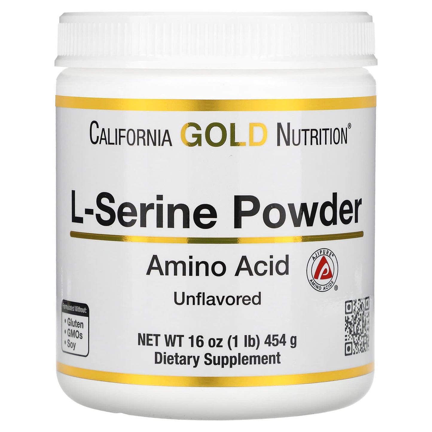 California Gold Nutrition L-Serine Powder for Brain Health Support - Image 1