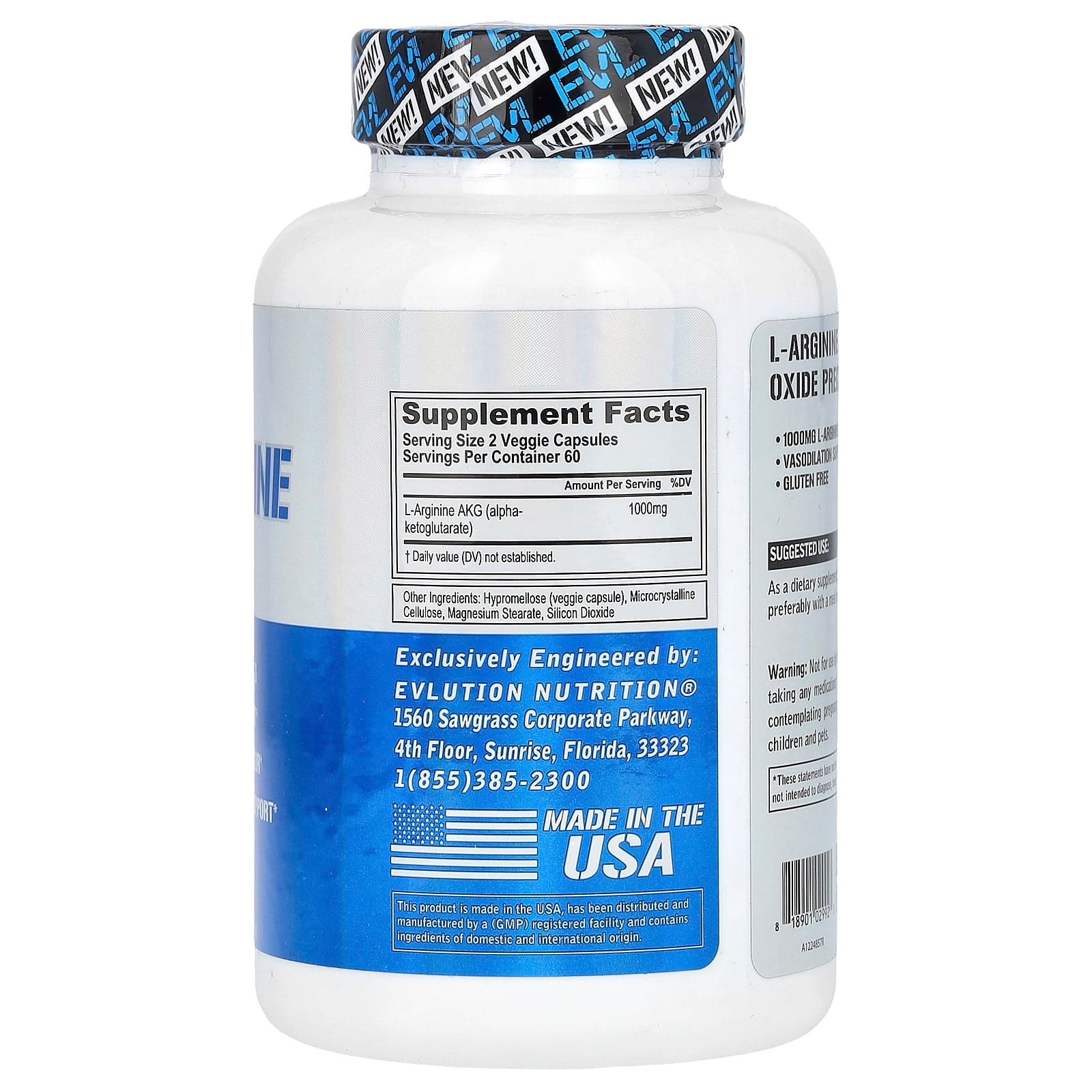 Boost Nitric Oxide Levels with EVLution Nutrition L-Arginine AKG 120 Capsules - Image 2
