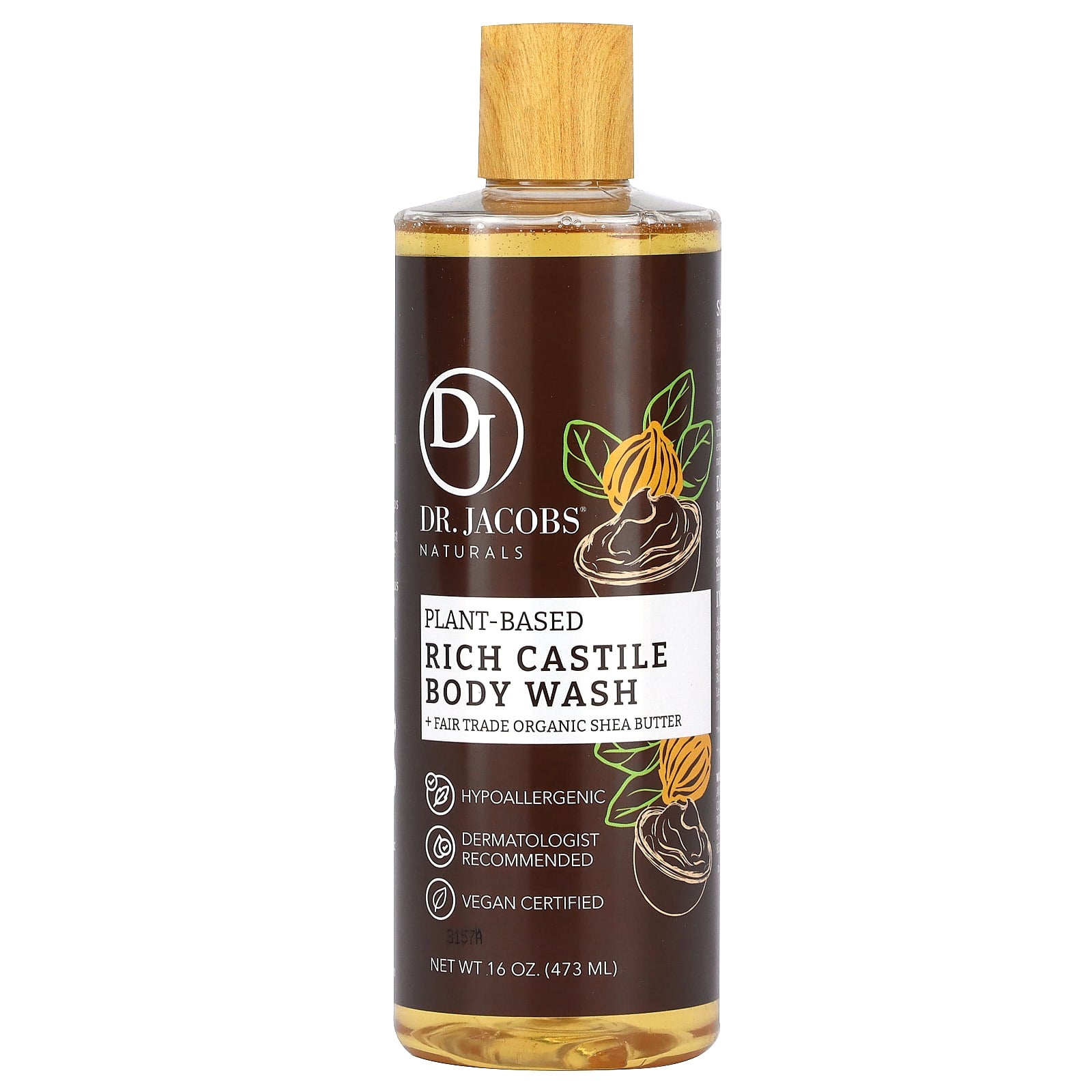 Natural Plant-Based Castile Body Wash with Shea Butter - Dr. Jacobs Naturals - Image 1