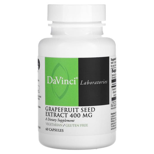 Grapefruit Seed Extract Supplement by DaVinci Laboratories - 400mg, 60 Capsules - Image 1