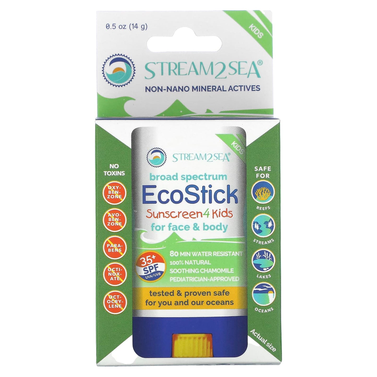 Stream2Sea, EcoStick Sunscreen 4 Kids, SPF 35+, Fragrance Free, 0.5 oz (16 g) - Image 2