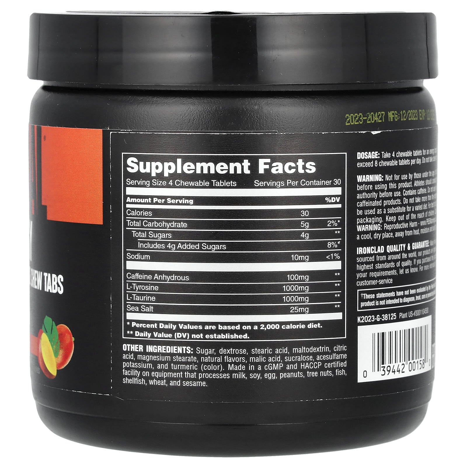 Animal Energy Boost Chew Tabs, Fast Acting, Mango Flavor, 120 Tablets - Image 2