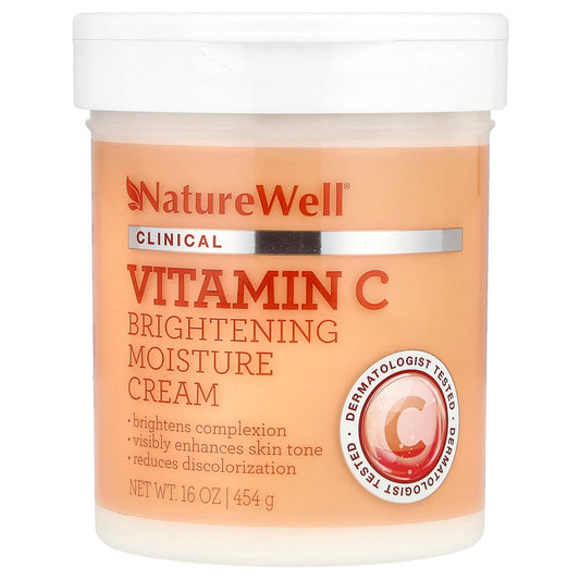 Naturewell, Vitamin C, Brightening Moisture Cream, 16 oz (454 g) - Image 1