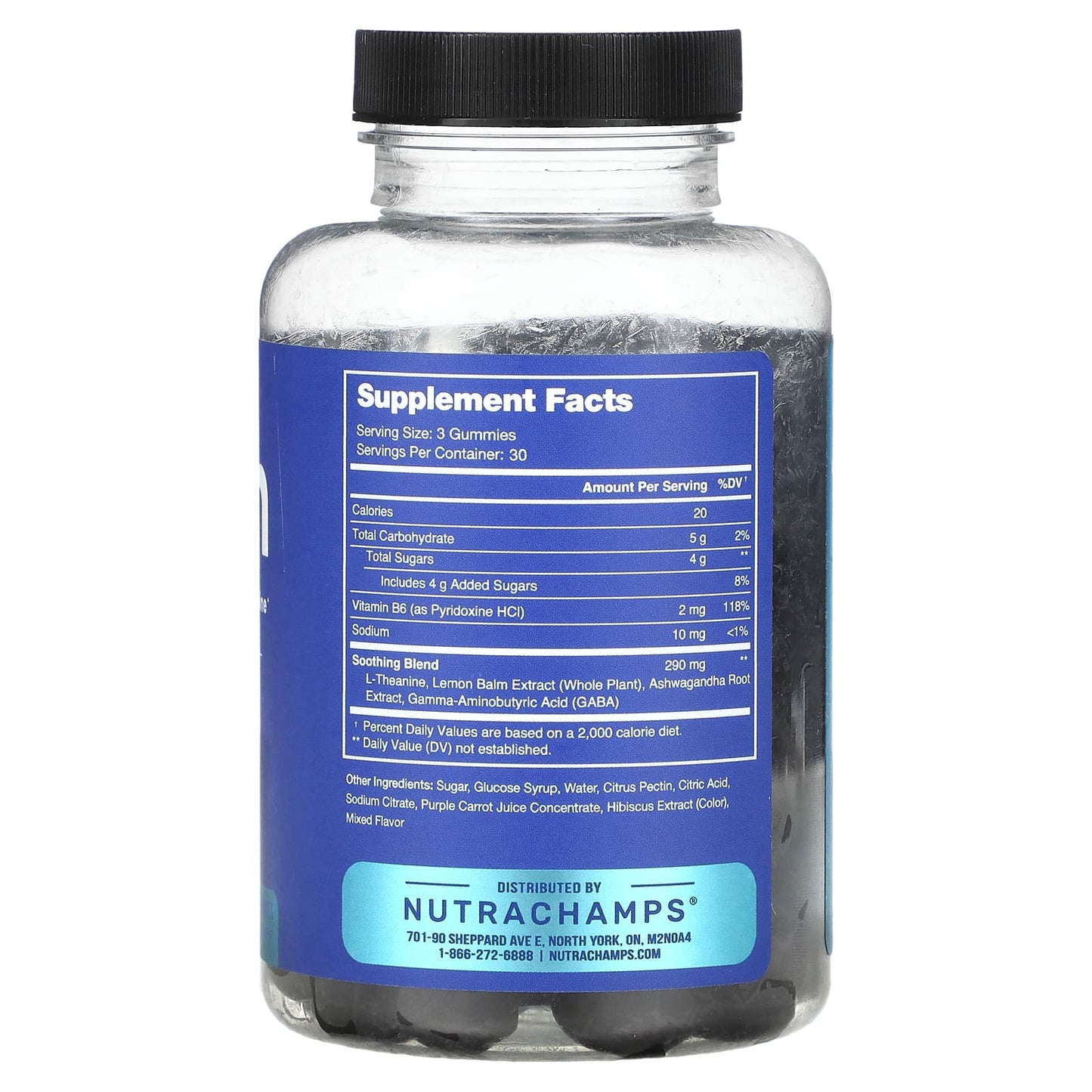 NutraChamps, Calm, Natural Berry, 90 Vegan Gummies - Image 2