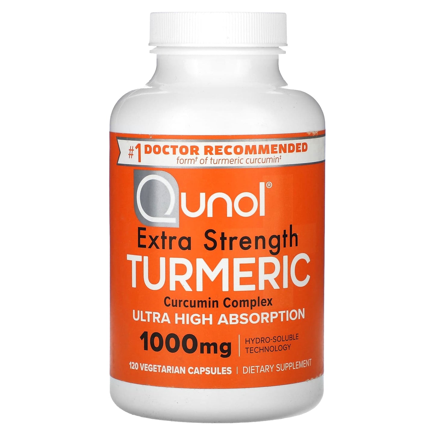 Qunol, Turmeric, Curcumin Complex, Extra Strength, 120 Vegetarian Capsules (500 mg per Capsule) - Image 1