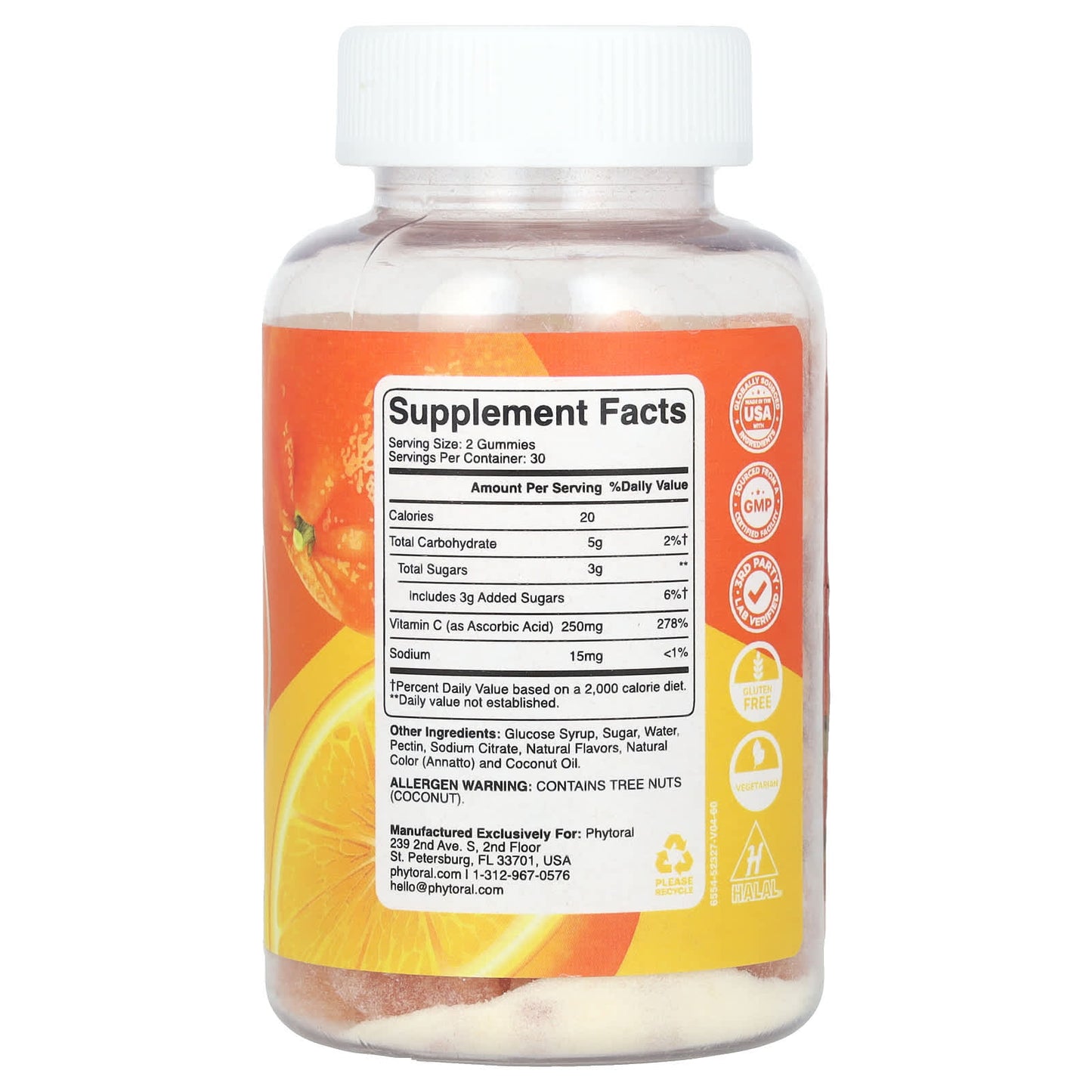 Phytoral, Advanced Vitamin C Gummies, Orange, 60 Gummies - Image 2