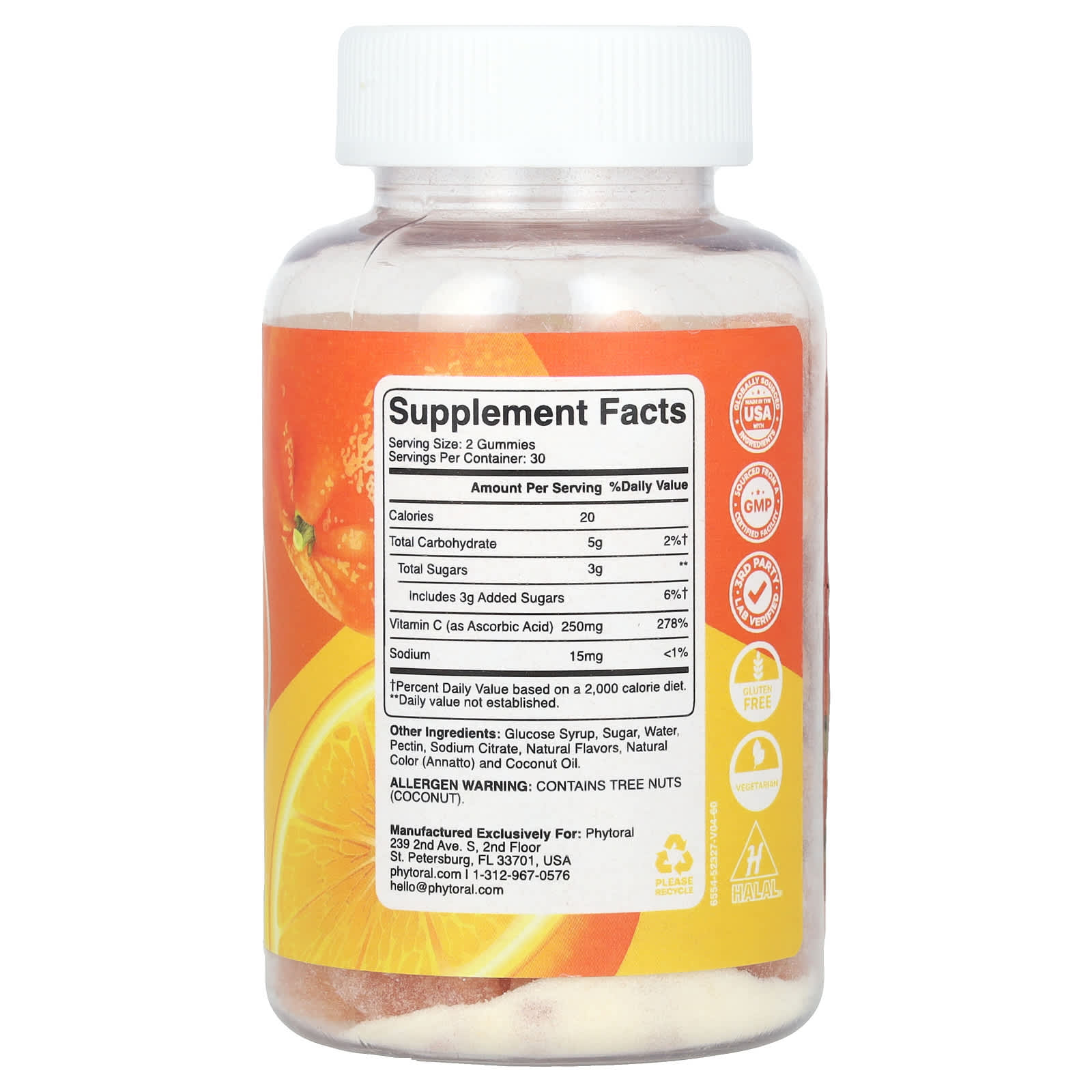 Phytoral, Advanced Vitamin C Gummies, Orange, 60 Gummies - Image 2