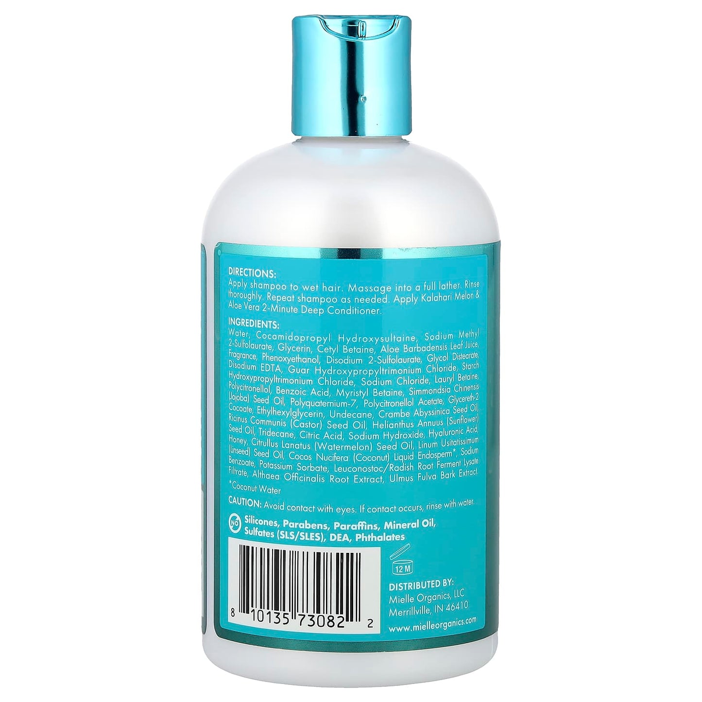 Mielle, Deep Hydration Shampoo, For Dry, Dehydrated Hair, Kalahari Melon & Aloe Vera, 12 fl oz (355 ml) - Image 2