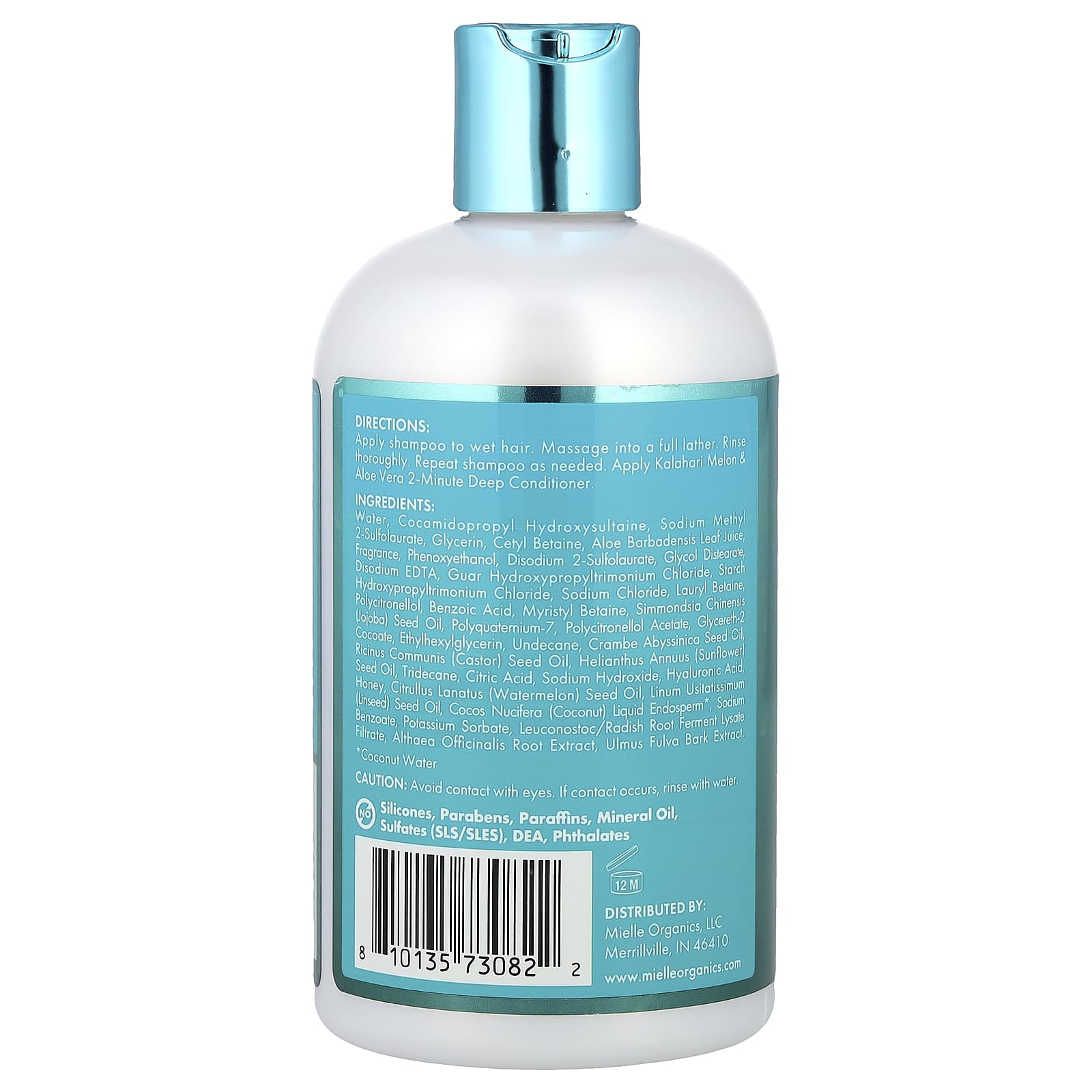 Mielle, Deep Hydration Shampoo, For Dry, Dehydrated Hair, Kalahari Melon & Aloe Vera, 12 fl oz (355 ml) - Image 2